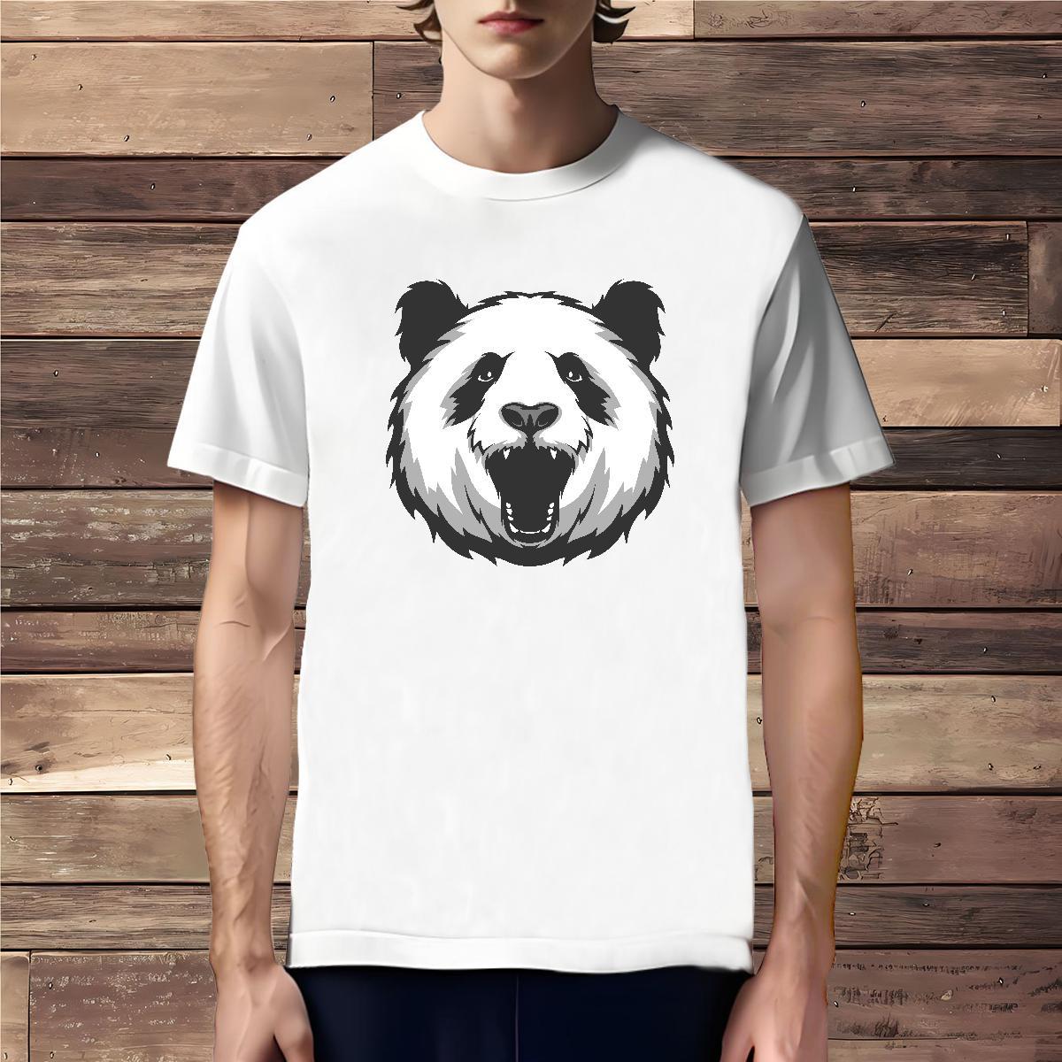 Classic T-Shirts for Men panda Breathable Beach Oversized 4XL 100% Cotton 230g Tshirts Casual New Tops