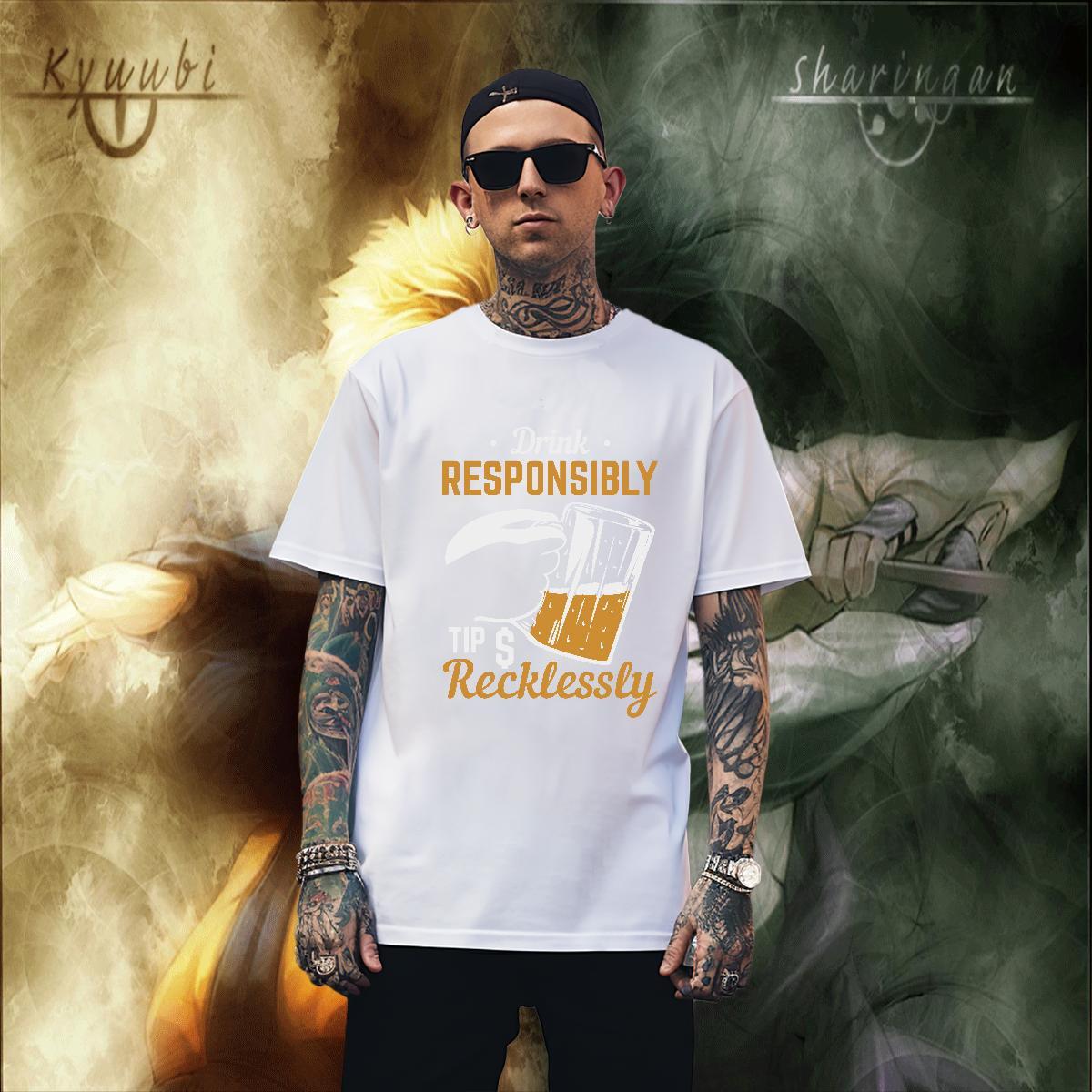 Soft Tshirt for Man Woman Street 100% Cotton 230g Skull Short Sleeve O-Neck beer Mens T Shirts Classic Casual Tshirts