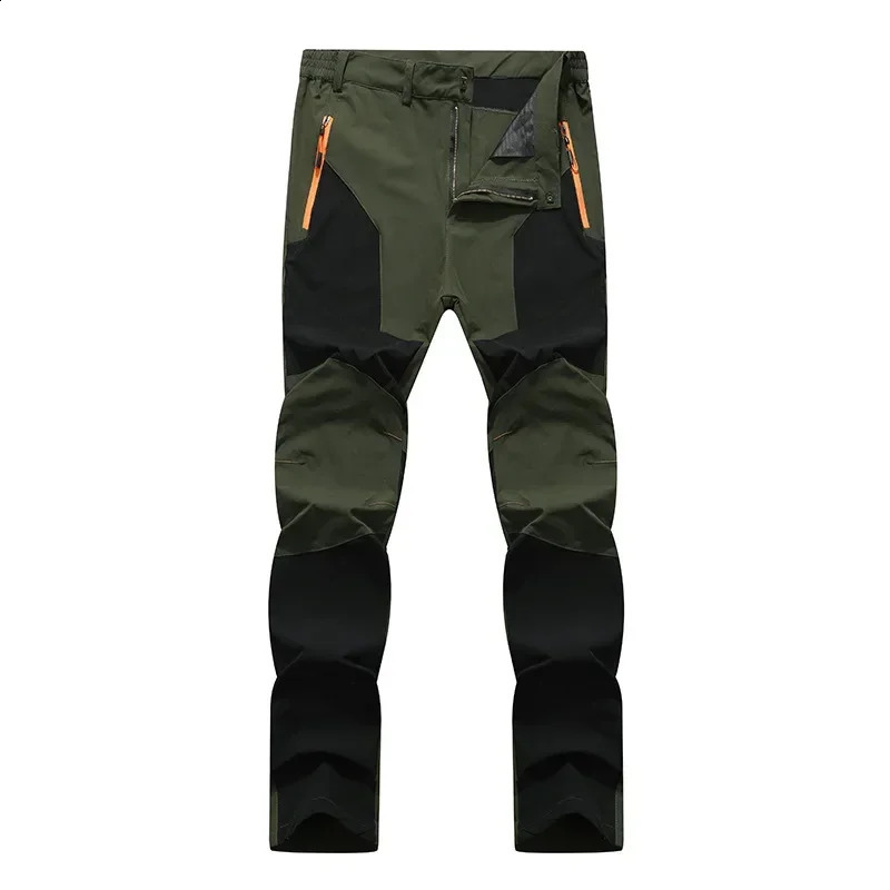 Patchwork Mens Hiking Pants Sports Waterproof Trousers Summer Windproof Climbing Wear-resistant Breathable Pants 240820