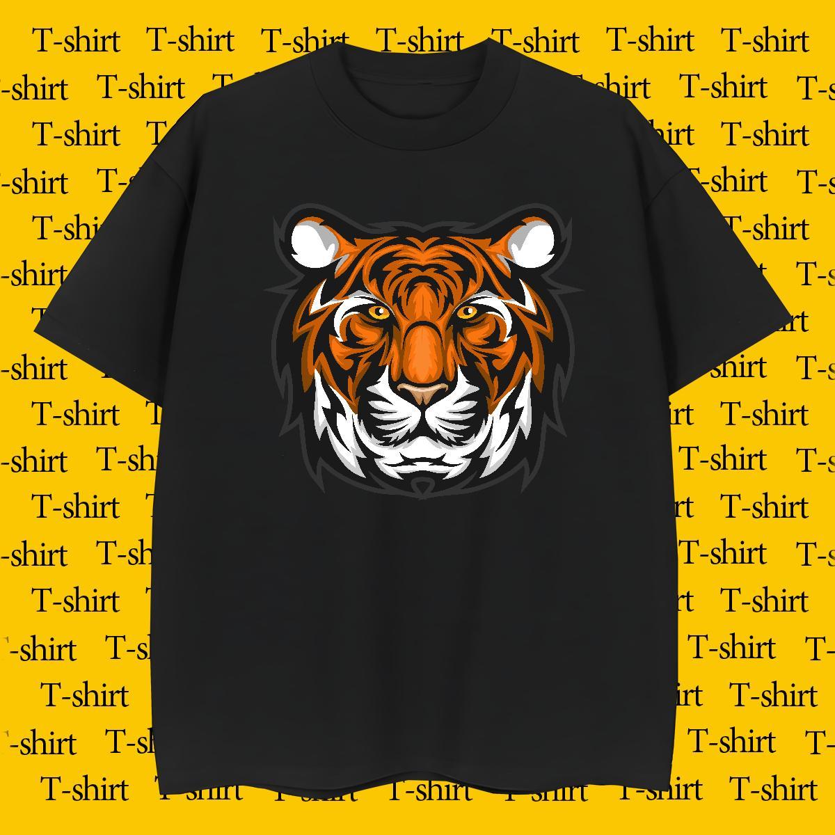 High Quality T shirt tiger Breathable Short Sleeve Summer Casual Anime 230g 100% Cotton Tshirt for Man Woman Designer Fashion Polos