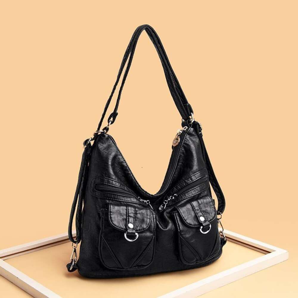 Backpack New Middle aged Crossbody Women's Soft Leather Shoulder Simple Cross Straddle Bag