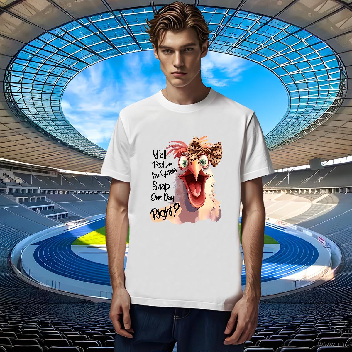 Cool Design T-Shirts for Men cock Breathable Beach Plus Size Custom 230g 100% Cotton Men Clothes T-Shirt New Tops Tees