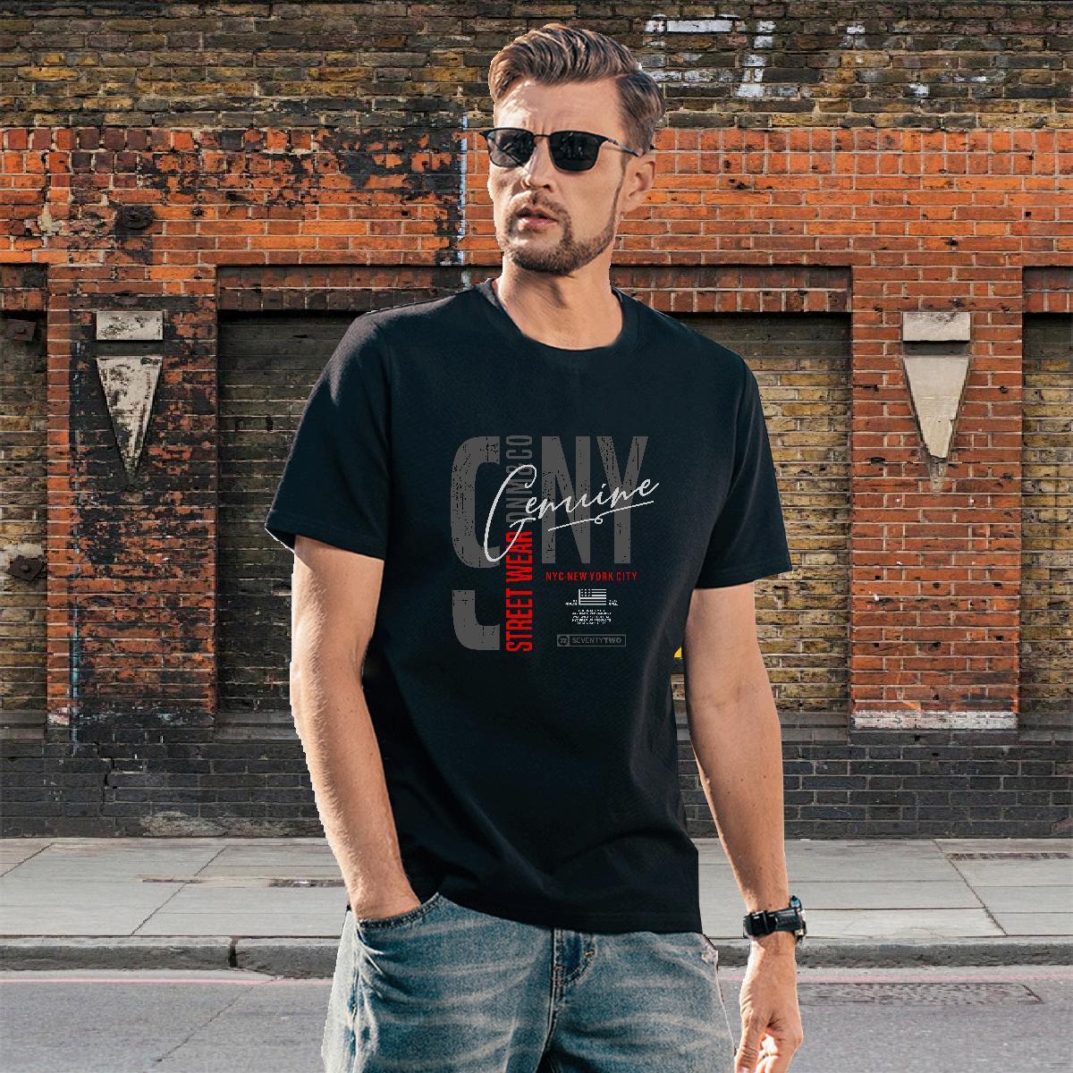 High Quality Couples T Shirts Street Casual 230g Cotton Floral Print Breathable Crew Neck letter T-Shirts for Men DIY Customized Top Tees