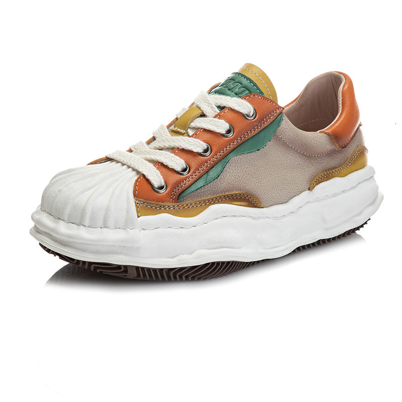 Ddmysports Top Layer Cowhide Shell Dissolved Spring New Ethnic Trend Women S Casual Leather Shoes OUTDOOR