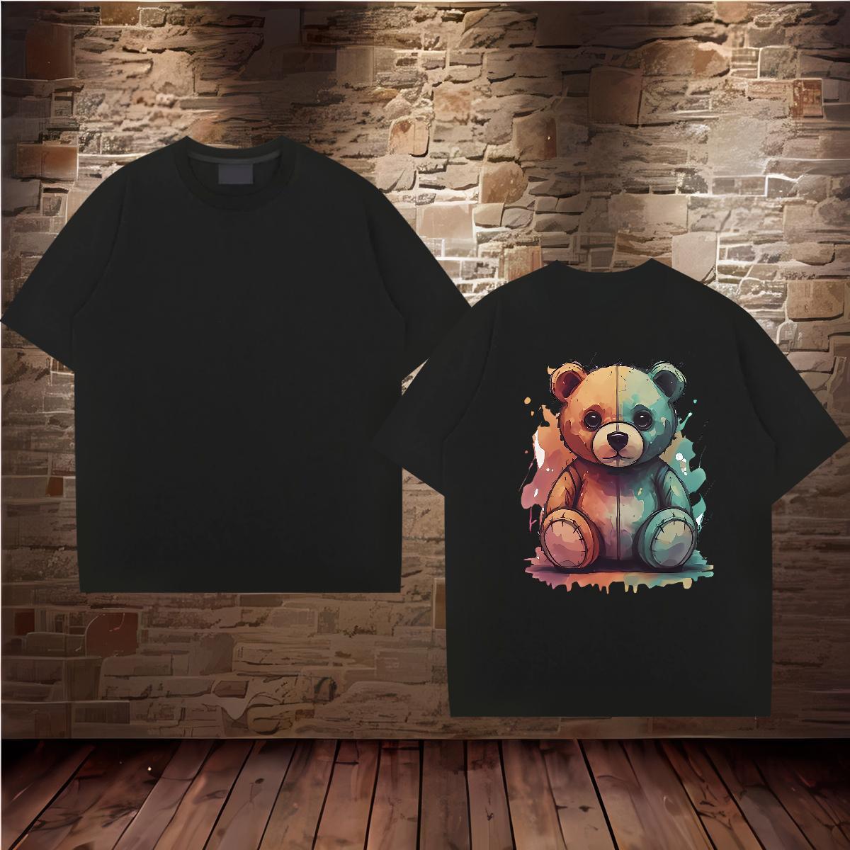 2024 Designer Tshirt for Man Woman bear Sports Casual 230g Cotton Wear Breathable Short Sleeve TOP Quality T shirt Anime