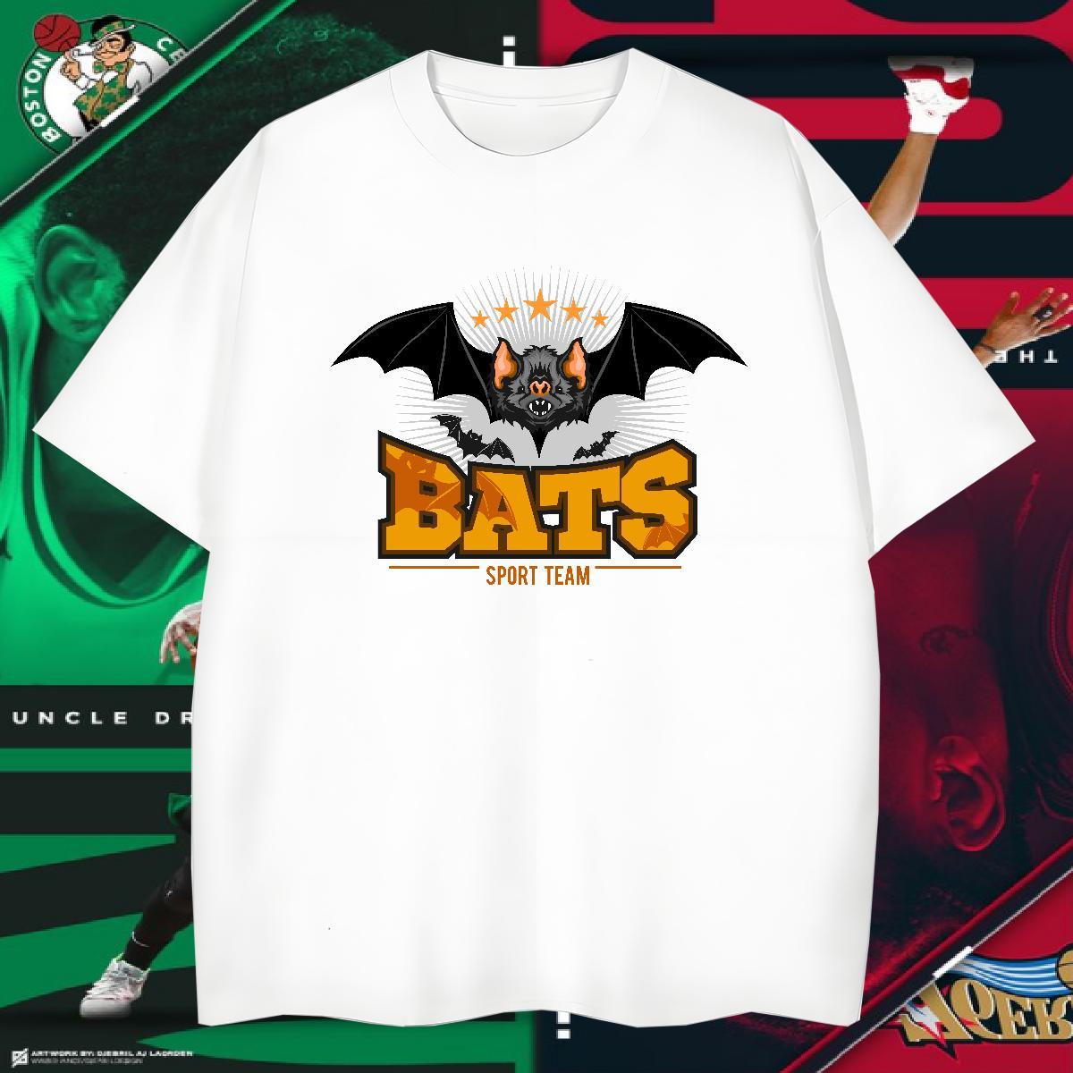 High Quality T Shirts Men bat Pure Cotton Daily Outfit Plus Size Custom 100% Cotton 230g Men Clothes T-Shirt DIY Wear