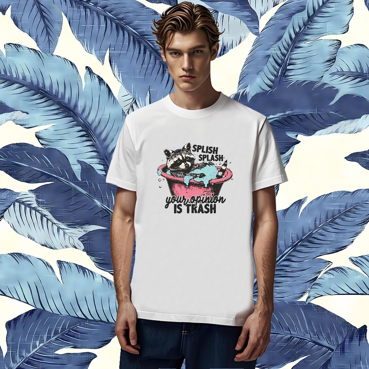Popular have a bath T shirt Street wear Hip Hop Men Tees 230g Pure Cotton 2024 Crew Neck Anime Print Clothes