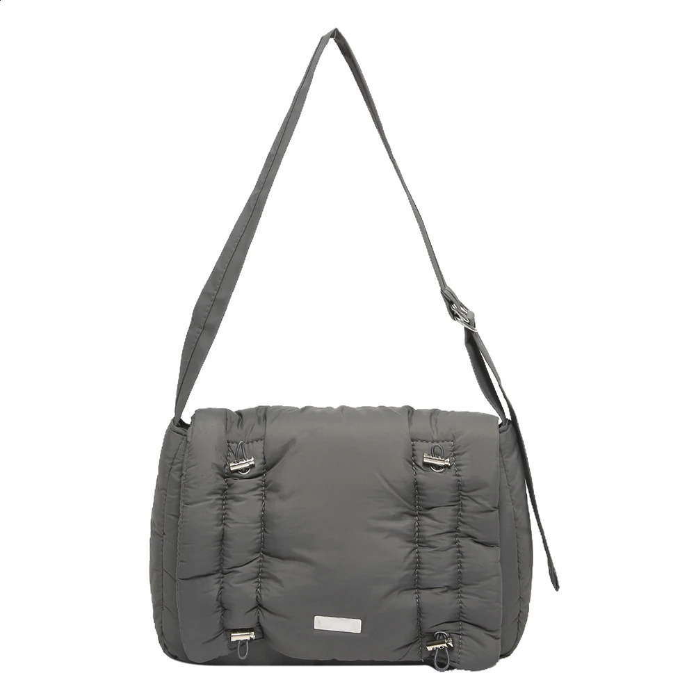 Women Fashion Top-handle Bags Adjustable Strap Puffer Messenger Bag Square Commuting Bag Soft Solid Color for Outdoor Travel 240819