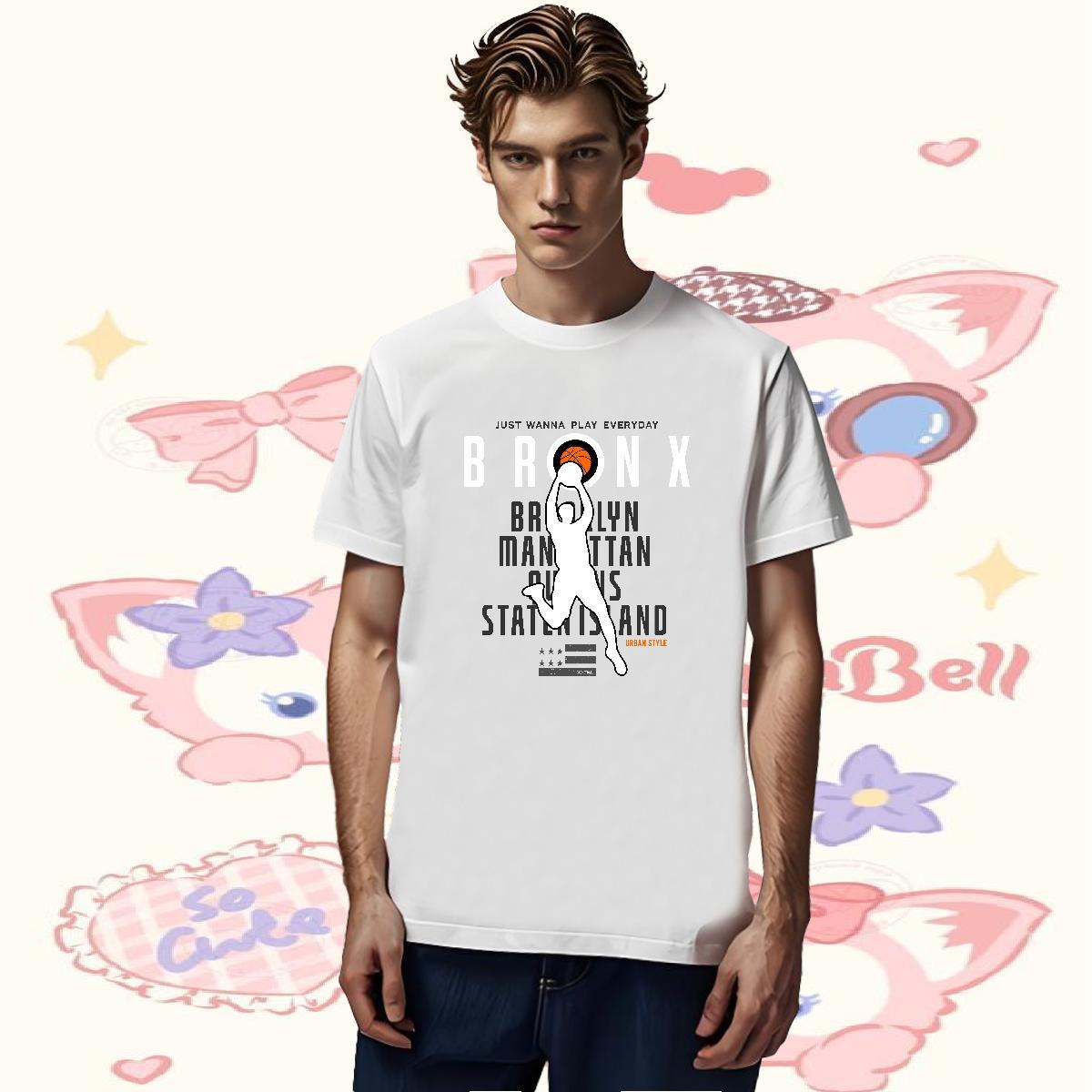 Classic basketball Couples T Shirts 100% Cotton 230g Men T Shirts Custom Cartoon Street Short Sleeve Soft High Quality Tees