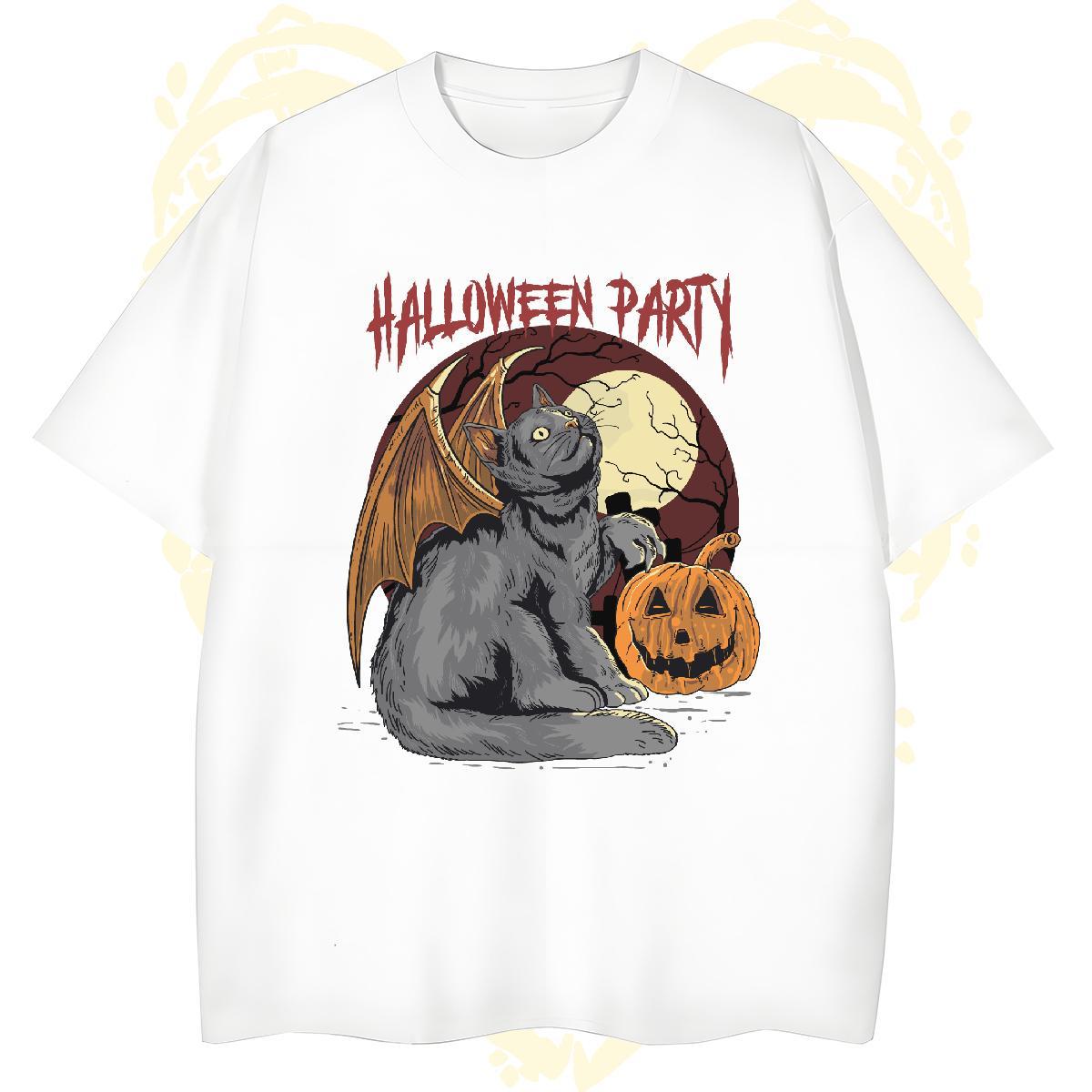 Loose Fit T Shirts Men pumpkin Breathable Crew Neck Casual Custom Printing 230g Pure Cotton Couples T Shirts New Designer Tops Tees