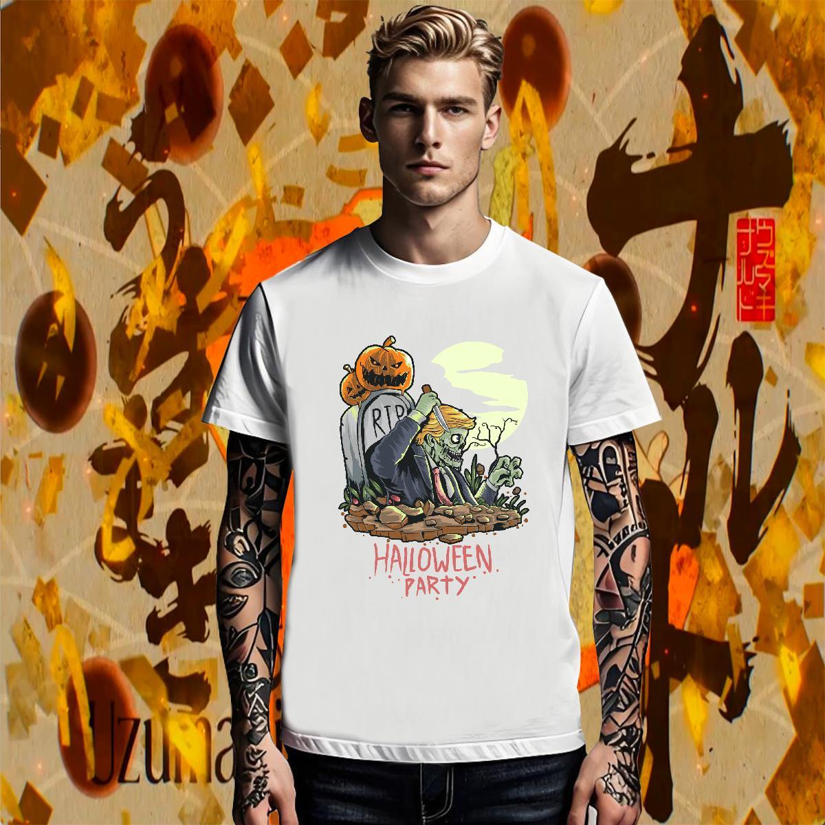 Customized halloween Men Tees 100% Cotton 230g T-Shirts Anime Hip Hop Street Breathable Short Sleeve Classic Tshirts