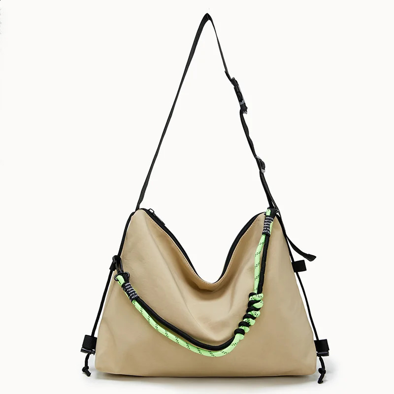 Japanese Solid Vintage Cargo Messenger Bags Casual Simple Y2k Aesthetic Women Underarm Bag Grunge Streetwear Shoulder Handbags 240819