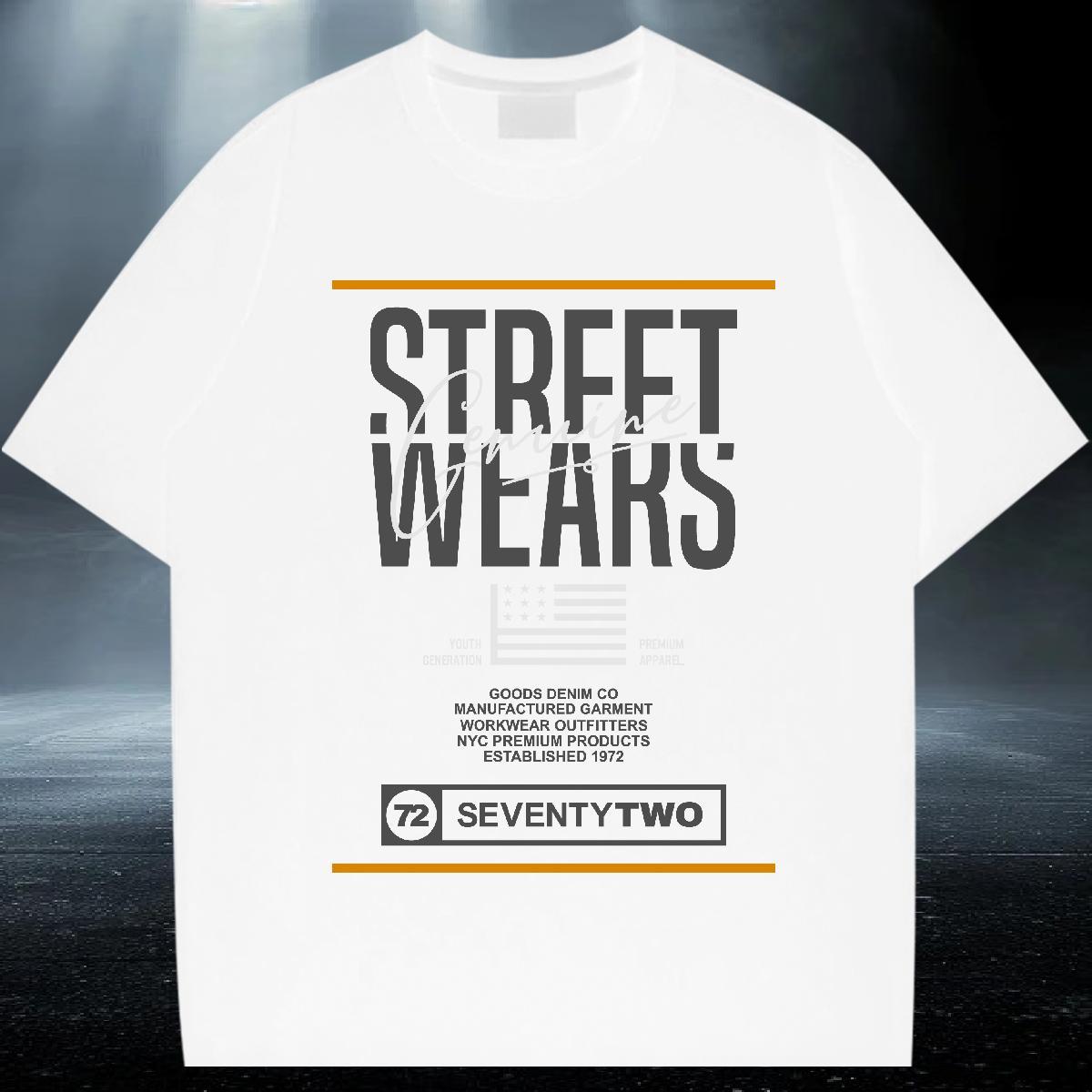 Free Shipping Tshirts Casual Daily Wear 100% Cotton 230g Black Oversized Breathable Short Sleeve letter T-Shirts Fashion Tops