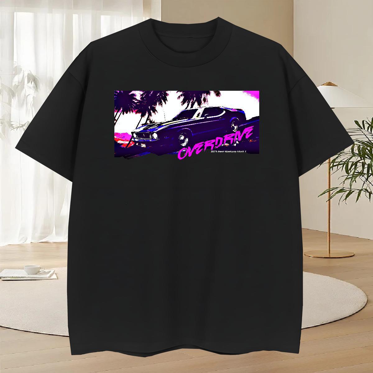 Classic Tshirt for Man Woman Casual Beach 100% Cotton 230g Plus Size Cartoon Crew Neck Breathable car Men T Shirts Fashion Design Tops Tees