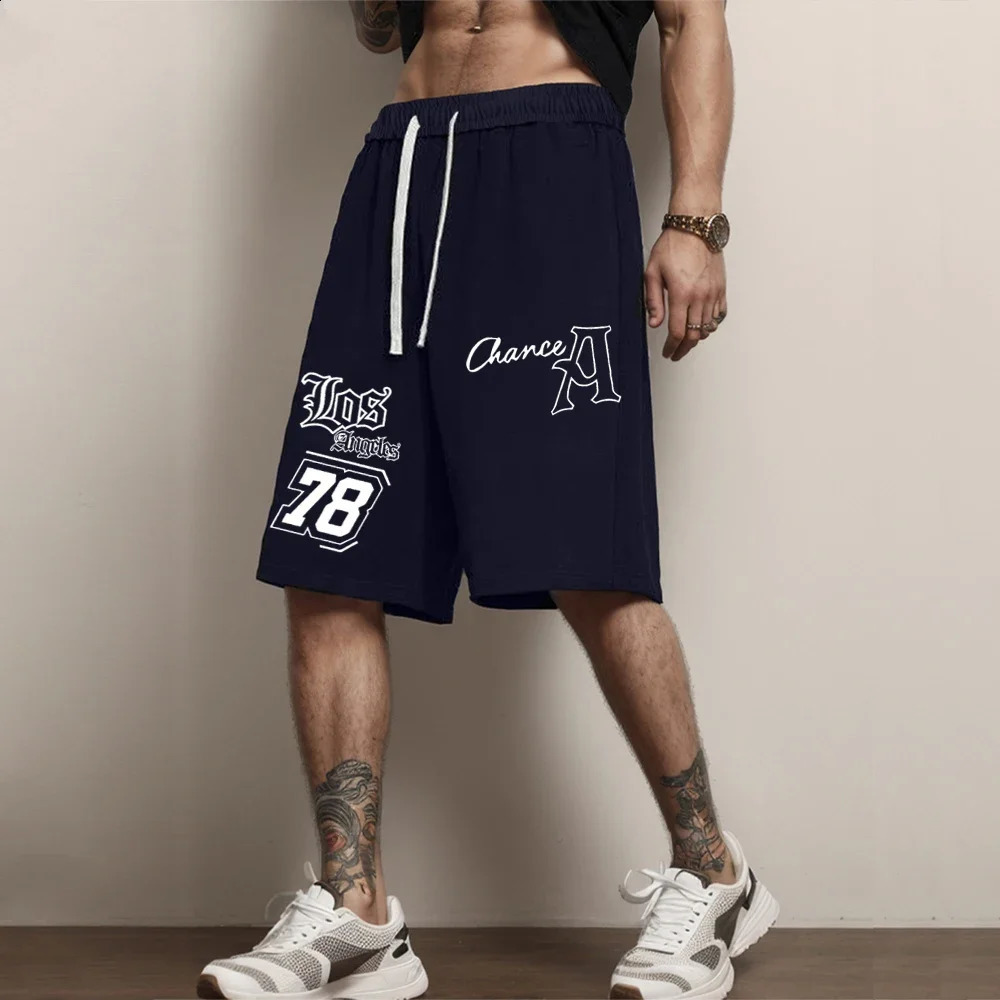 Summer running shorts Los Angeles printed sports mens casual jogging basketball loose dry gym 240819