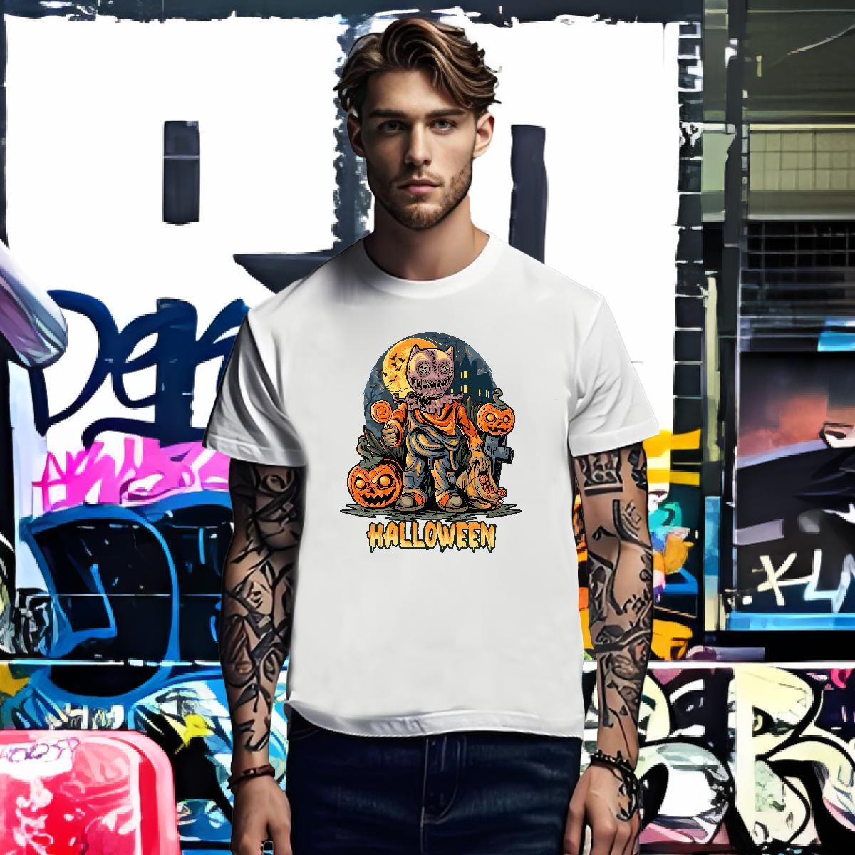 Fashion New Couples T Shirts halloween Street Casual 100% Cotton 230g Tops Shirt Breathable Crew Neck Designer Mens T Shirts Custom Anime