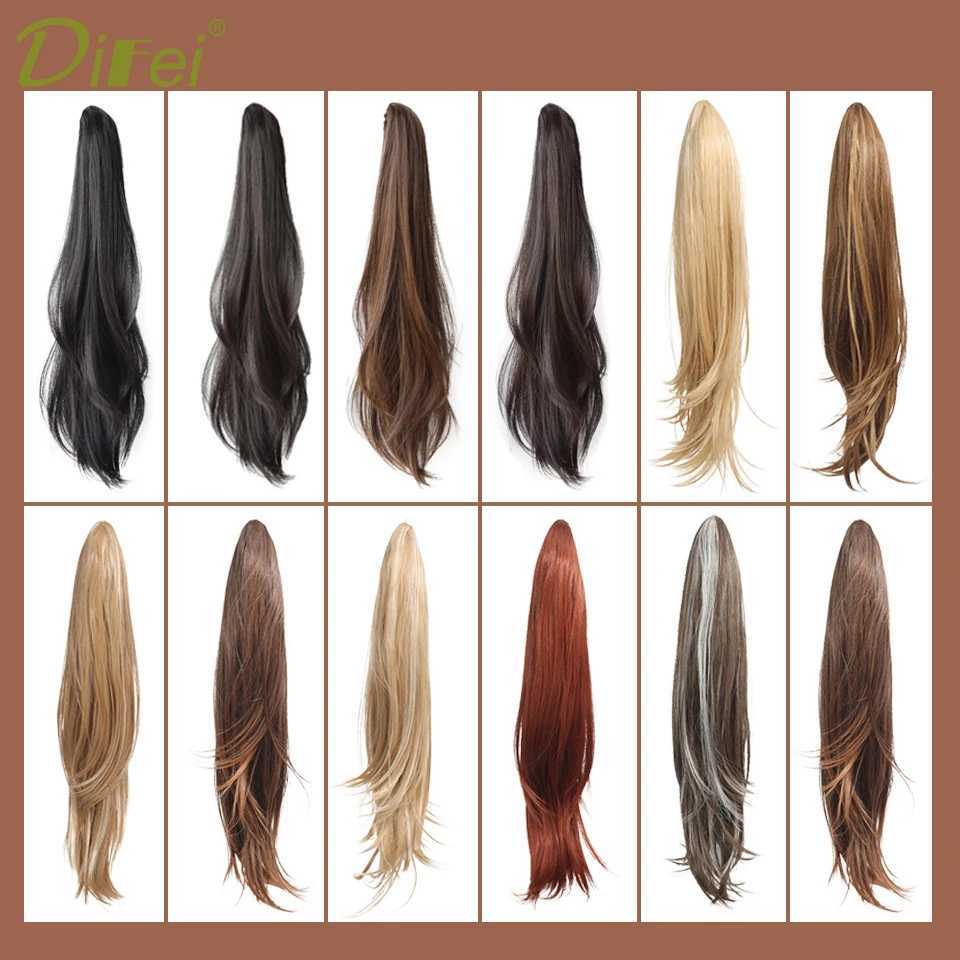 DIFEI ponytail synthetic wig womens grip high weave natural micro curly wig fluffy long straight curly fake hair ponytail W240817