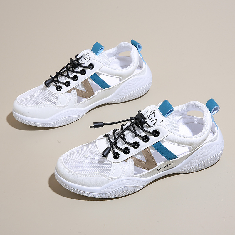 Ddmysports Little White Women S Summer New Korean Edition Instagram Female Student Leisure Ollow Versatile Board Shoes Street Shoot Y OUTDOOR