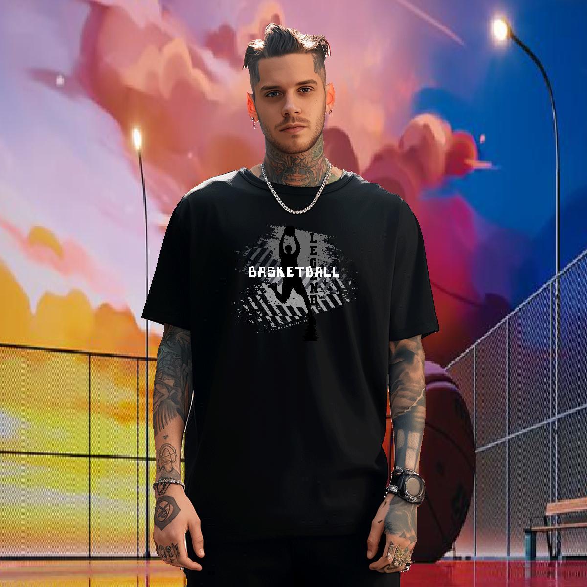 Classic Casual basketball Tshirt for Man Woman 230g 100% Cotton T Shirt For Man Plus Size Custom Daily Wear O Neck Short Sleeves Cool Tops