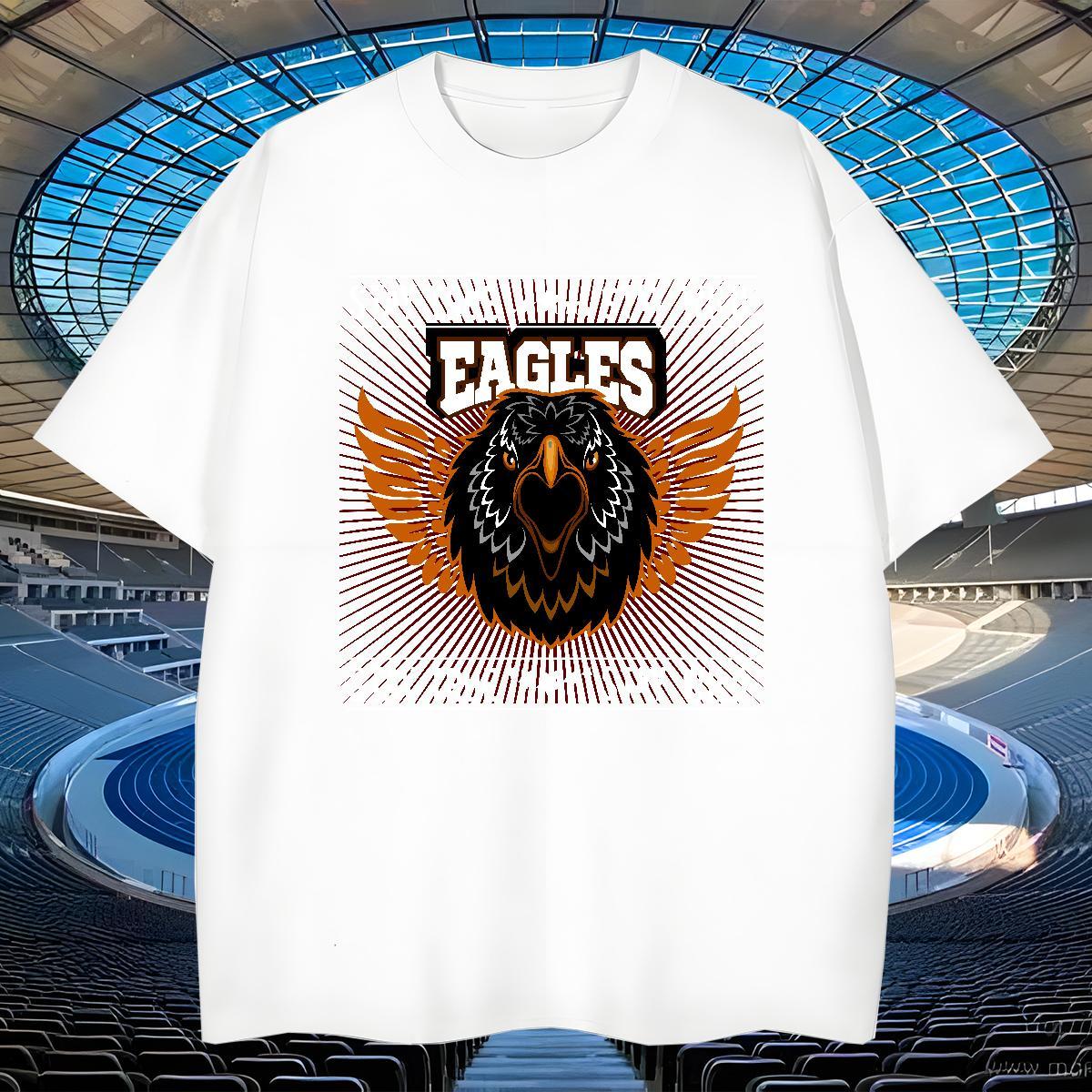 Comfortable T Shirt For Man eagle Breathable Spring Summer Custom Print Oversized 100% Cotton 230g Men Tops Tees Designer Clothes