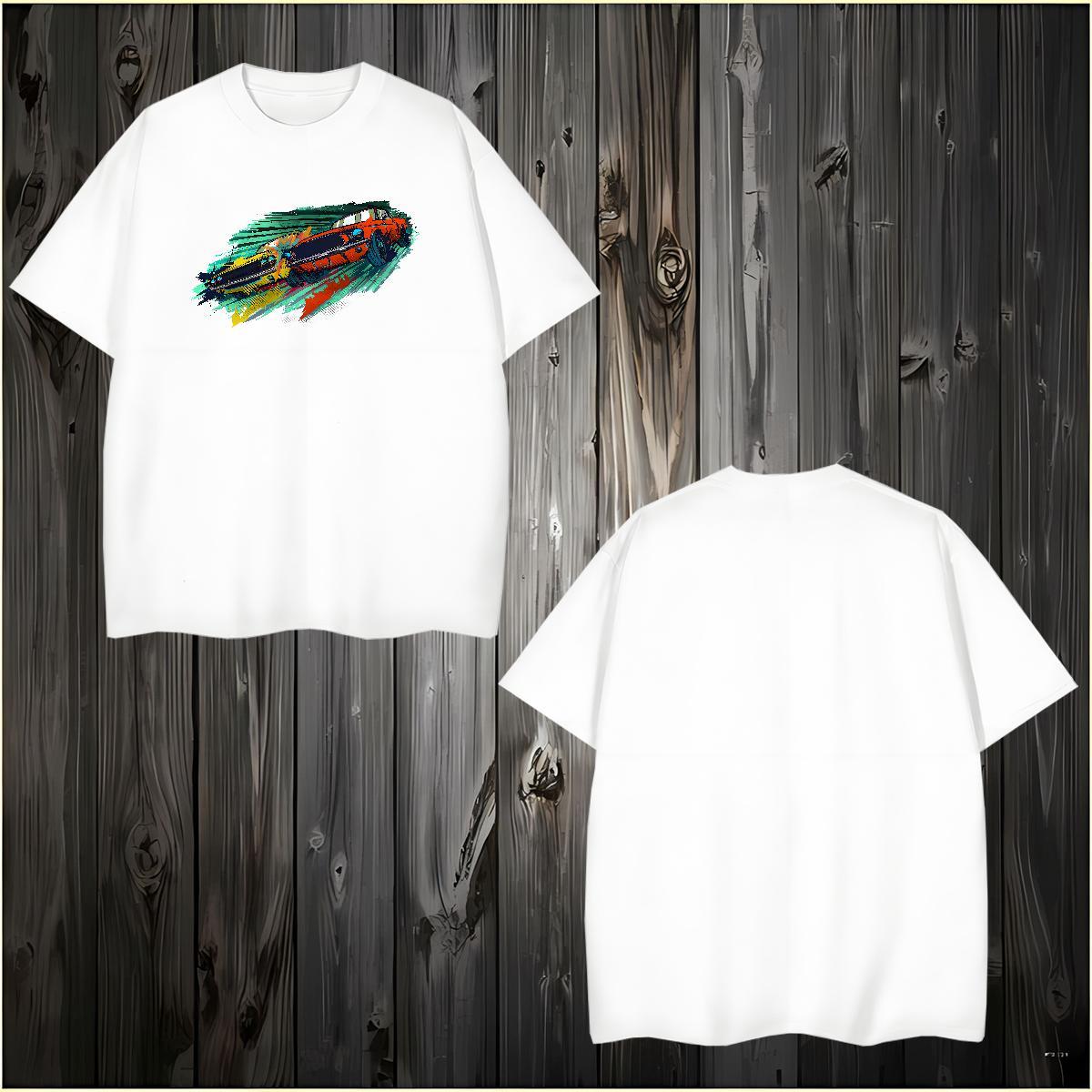 Soft car T Shirt For Man Spring Summer Men Clothes T-Shirt 230g Cotton Custom Breathable Soft Customized Print Tees Shirts