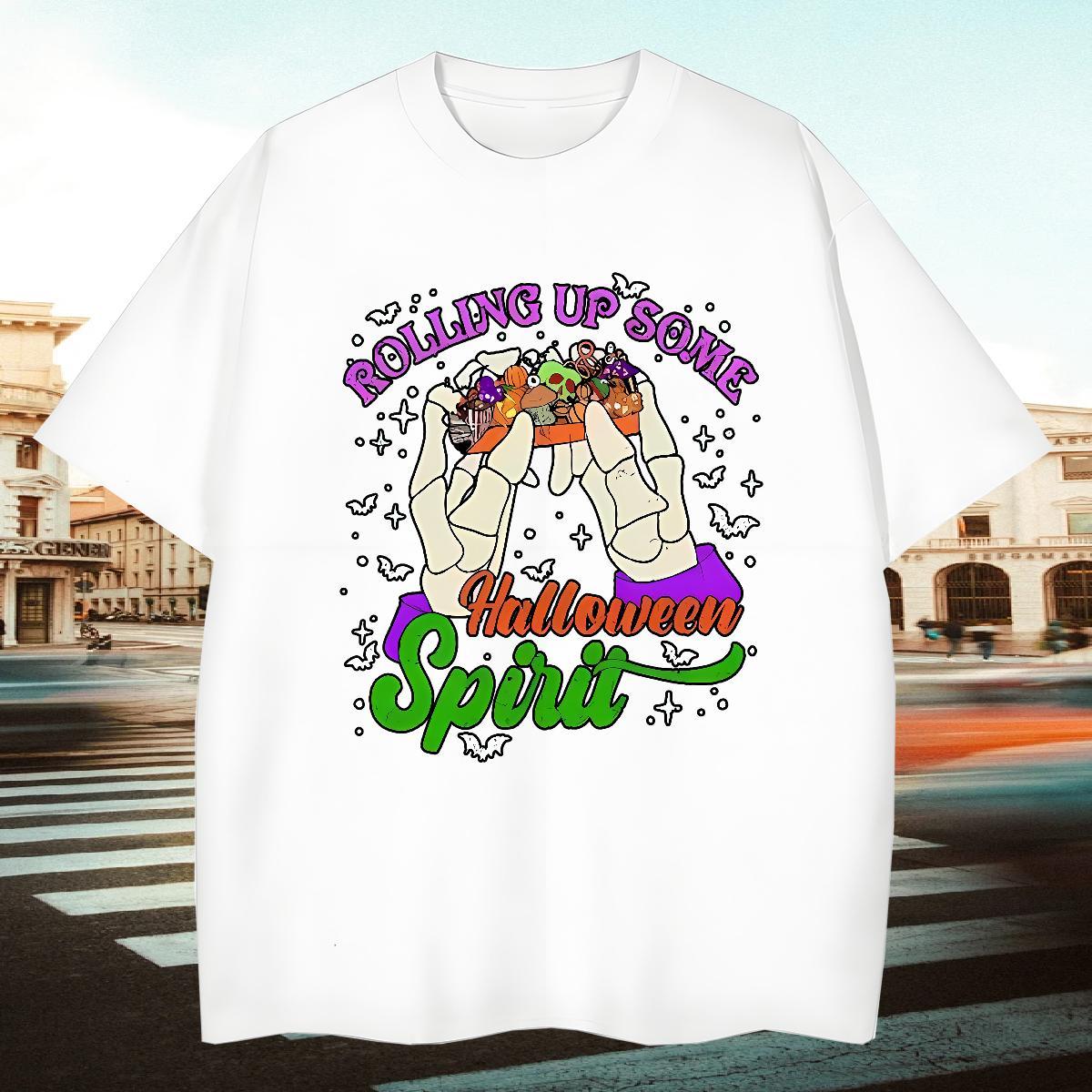 Cool Design Man T Shirts halloween O Neck Short Sleeves Casual Daily Wear Customized 230g Cotton Men Tshirts DIY Customized Tops Shirt