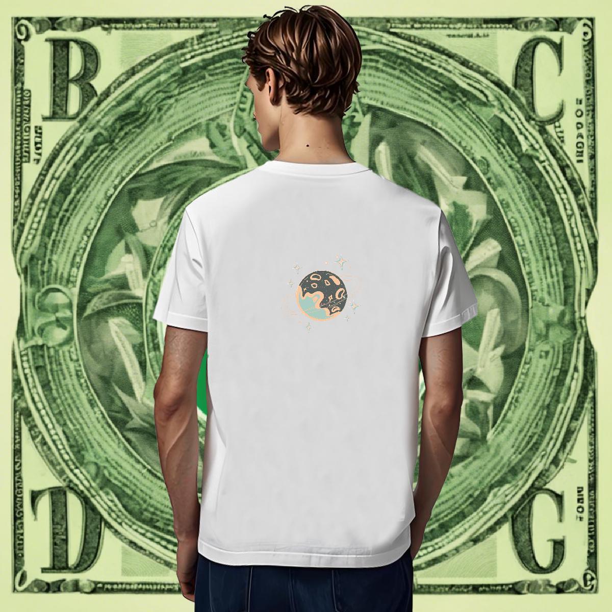 High Quality Men Clothes T-Shirt Hip Hop Street 230g Cotton DIY Printed Breathable spaceman T-Shirts 2024 Summer Tees