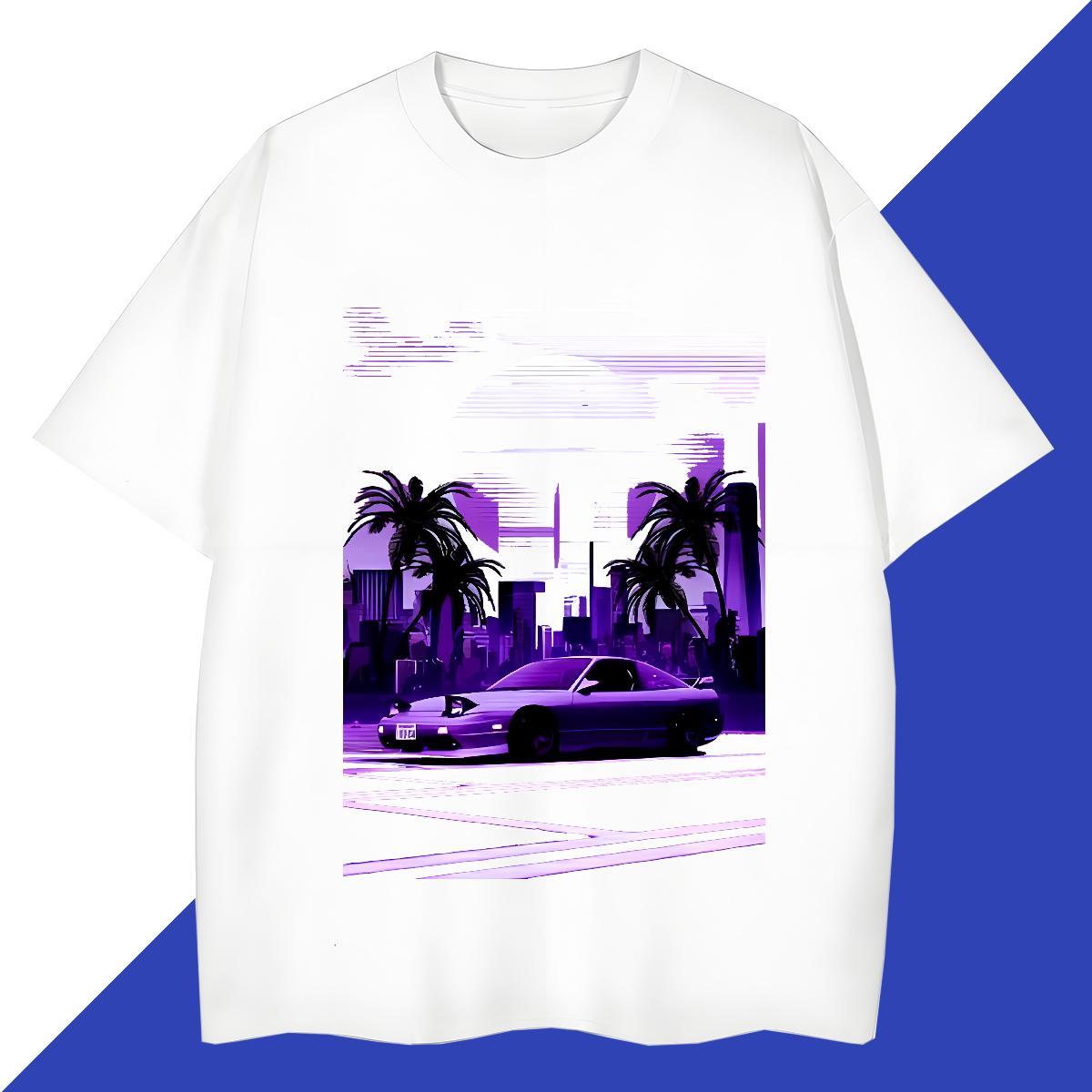 Loose beach 230g 100% Cotton Men Tees Summer Casual O-Neck Short Sleeve T Shirt For Man New Arrival Skull Wear