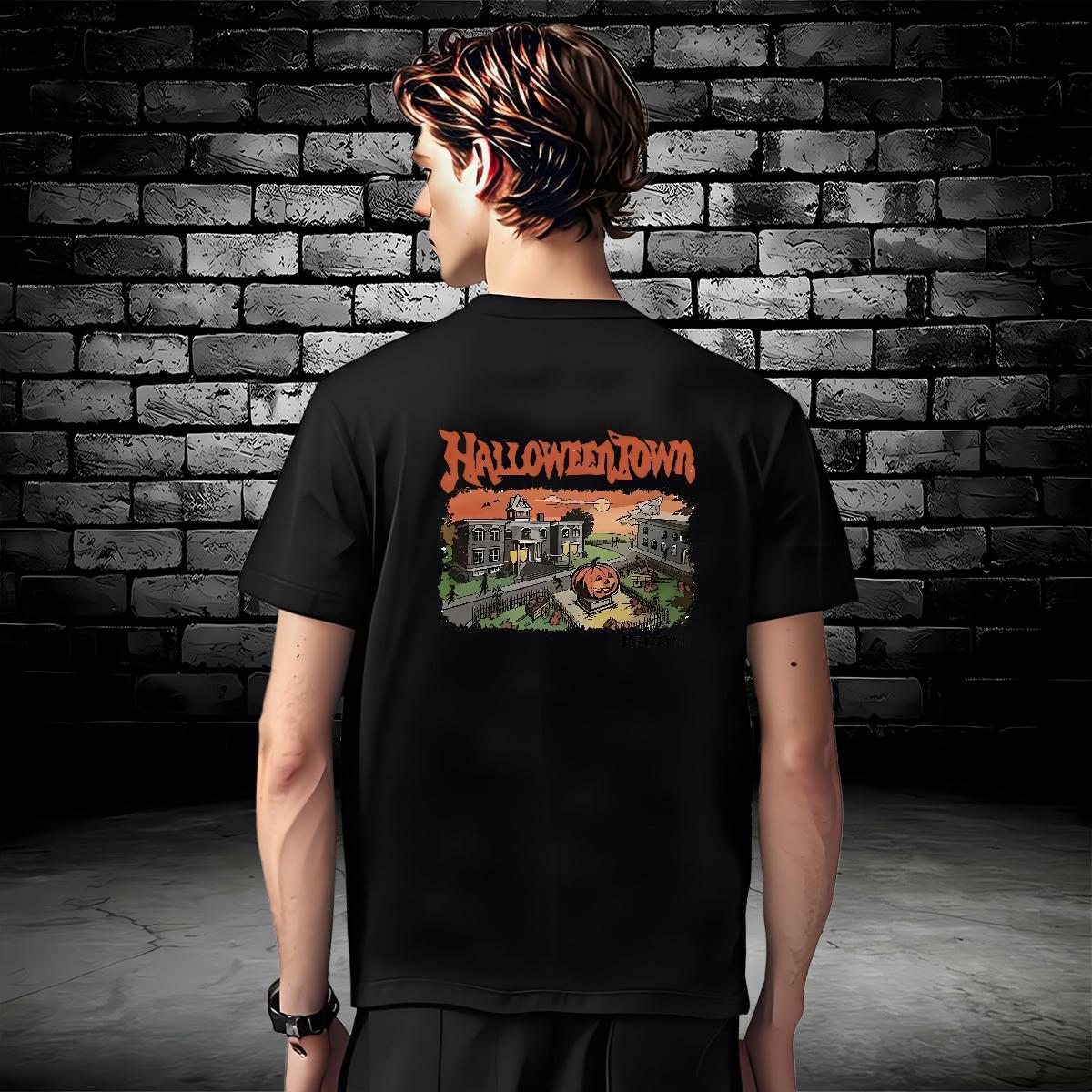 T Shirt For Man 230g Pure Cotton pumpkin Home Outdoor Breathable Anime Print Men Tshirts Custom Brand Tees