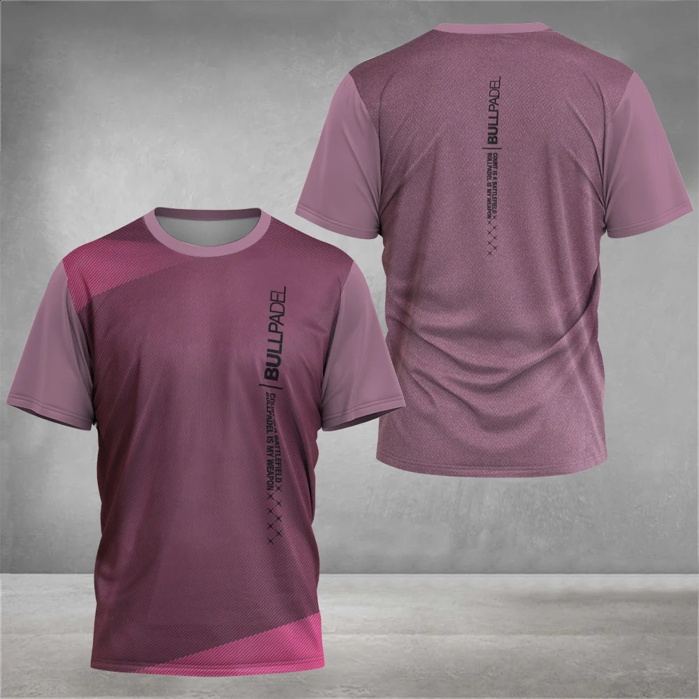 2024 Boutique Fashion Tennis Sports Short Sleeve Summer Mens Fitness Breathable Tshirt Padel Quick Drying Top 240820
