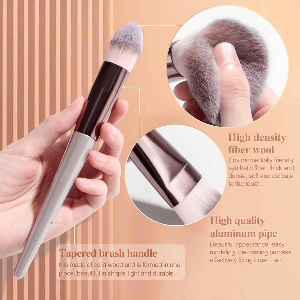 Makeup Brush Set 18 Pcs Premium Synthetic Foundation Powder Concealers Eye shadows Blush Make-up for Women with Black Case M240820
