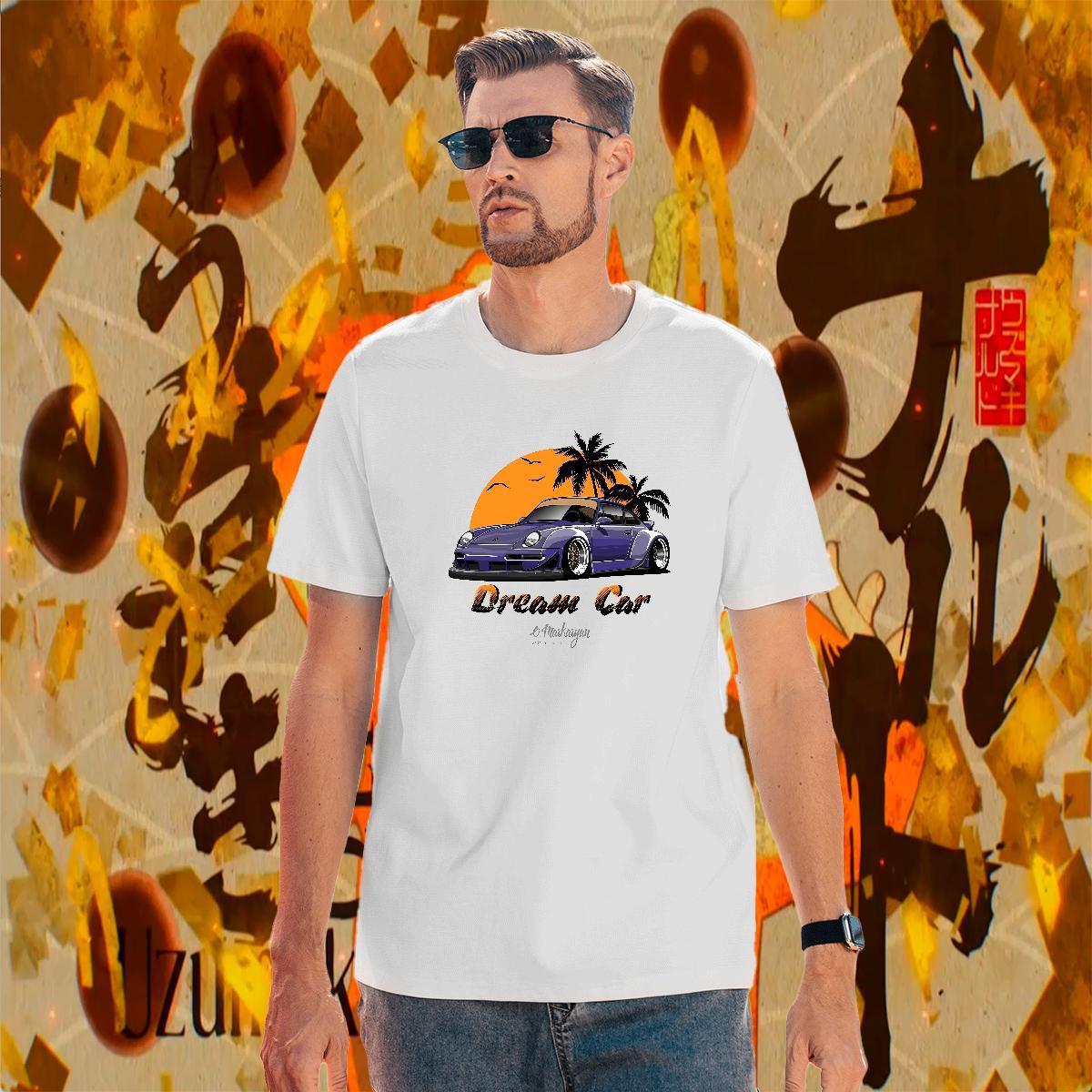 Brand car 230g Cotton Men Tshirts Casual Daily Wear Short Sleeve Soft T Shirts Men Classic Custom Print Oversized Clothes