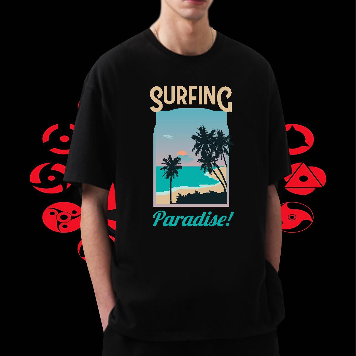 Wholesale Couples T Shirts Outdoor 230g Cotton White Plus Size O Neck Short Sleeves sea Man T Shirts Fashion New Clothings
