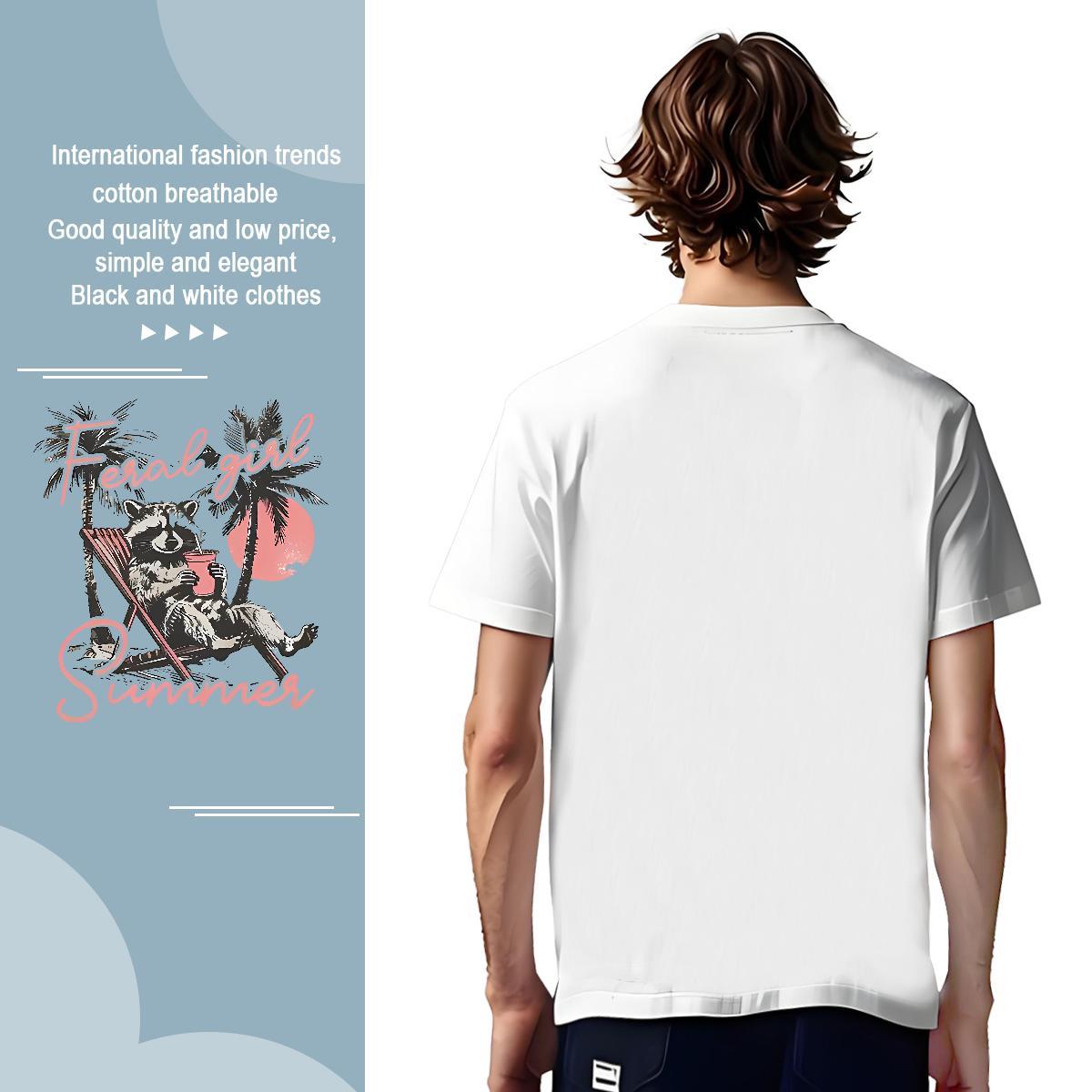 Classic T-Shirts bear Short Sleeve O-Neck Casual Custom Printed 230g 100% Cotton Tshirt for Man Woman Designer Clothes