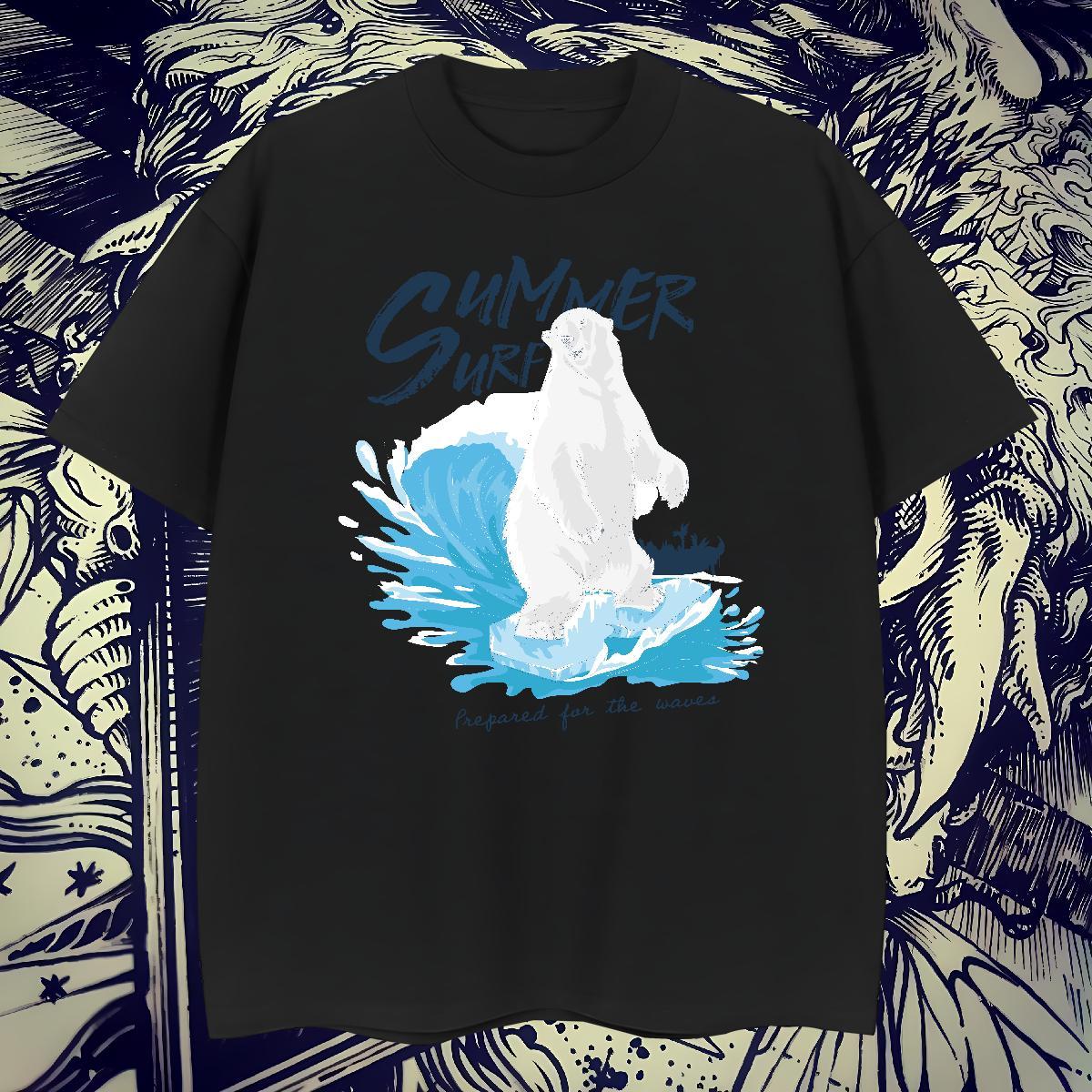 Factory Direct Tshirts bear Daily Wear 230g Cotton Tee Shirt Breathable Soft Unisex Men T Shirts Skull