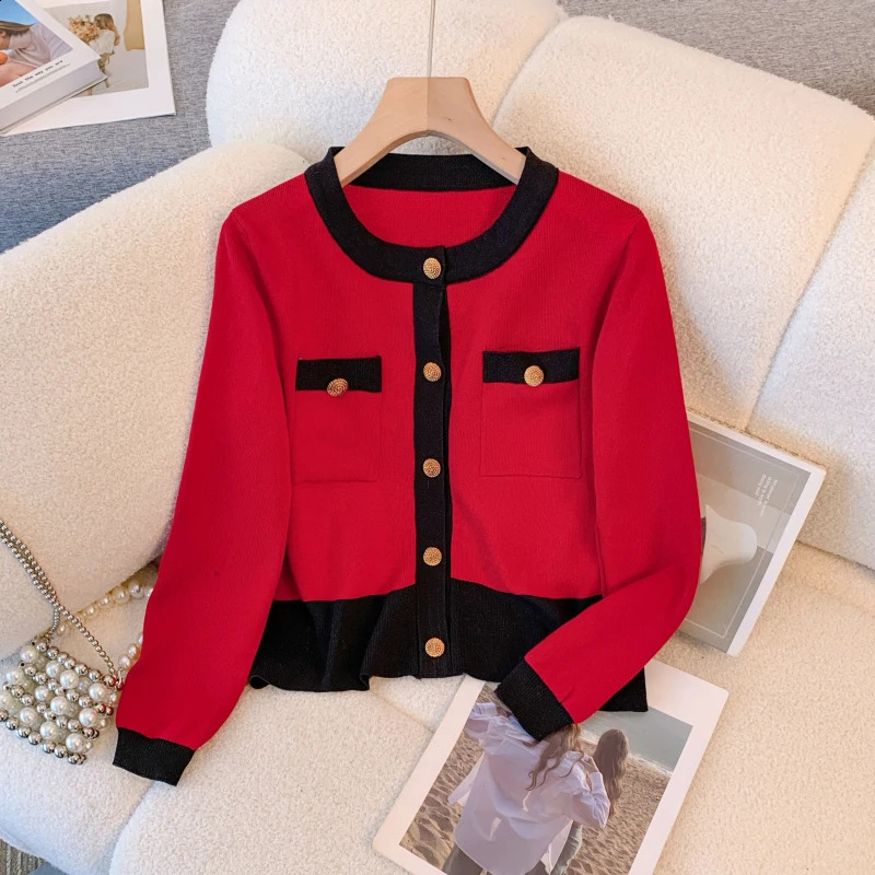 M-4XL Autumn Winter Sweater Trousers Suit Women O Neck Single Breasted Knitted Loose Cardigan Wide-Leg Pants Two Piece Set 240819