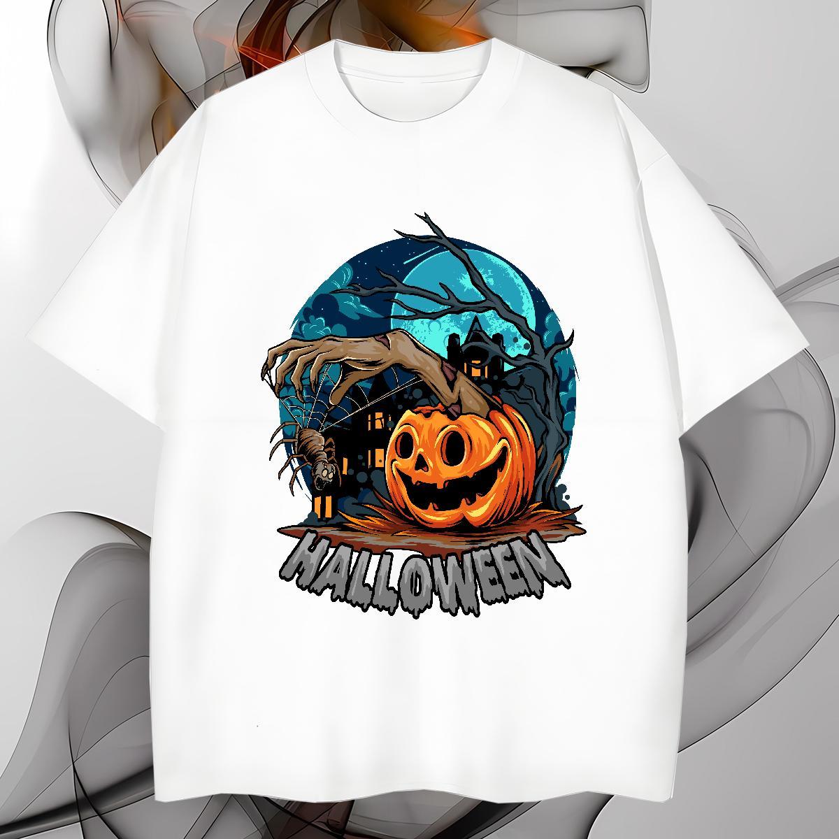 Unisex Man T Shirts pumpkin Breathable Crew Neck Hip Hop Street Custom Print Plus Size 230g Pure Cotton Mens Tshirts Fashion Design Polos