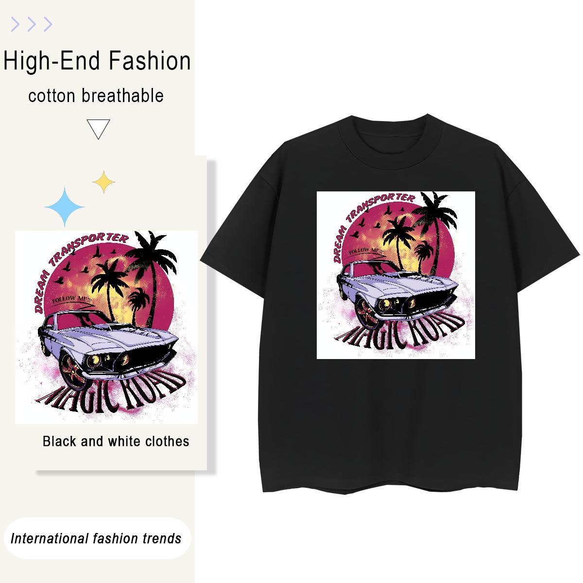 Popular beach 230g Pure Cotton Men Tops Tees Hip Hop Street Crew Neck Men T Shirts Casual New Custom Big Size Polos