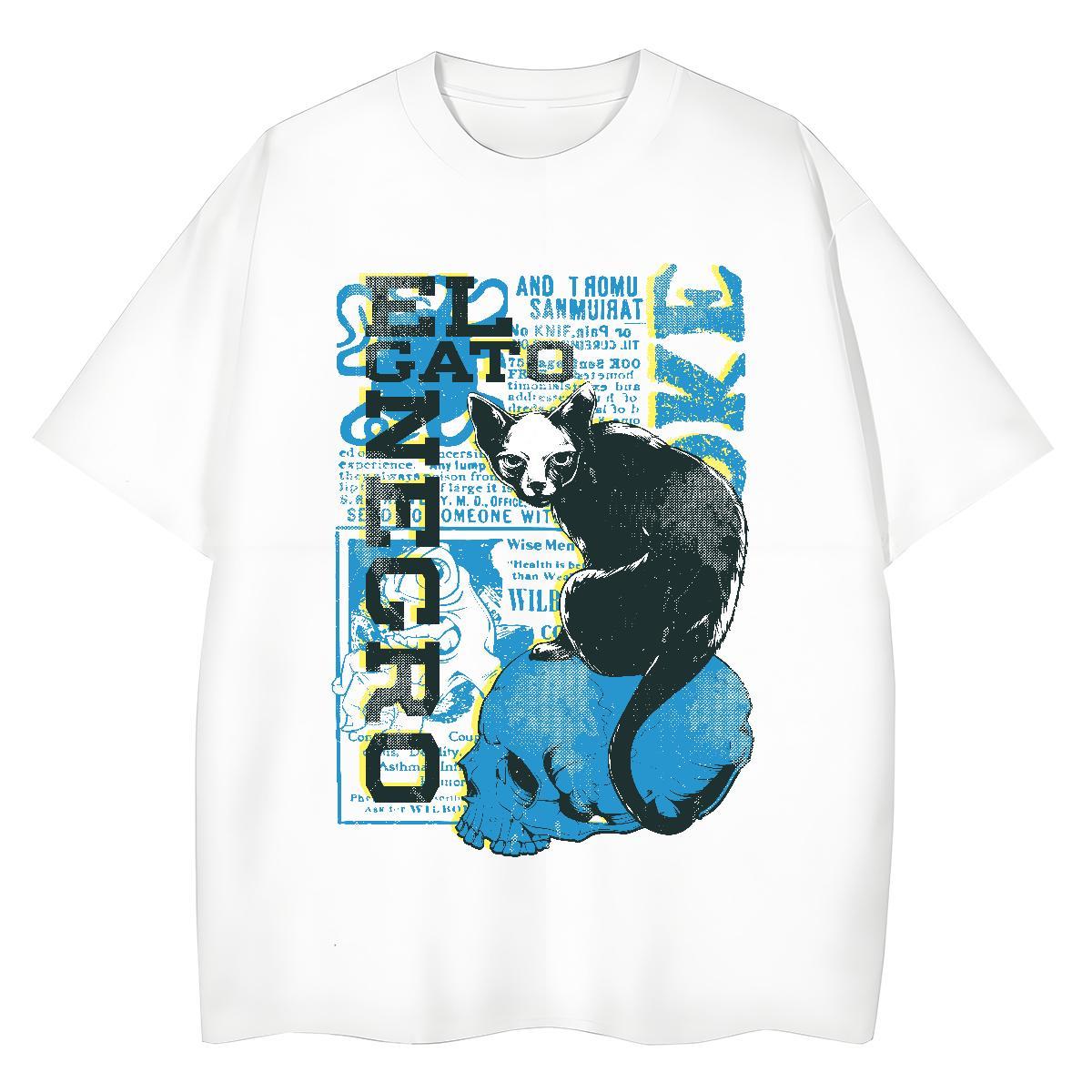Brand Couples T Shirts Sports Street Wear Crew Neck Breathable Clothings Lady 230g Cotton letter Cartoon Anime T Shirt For Woman