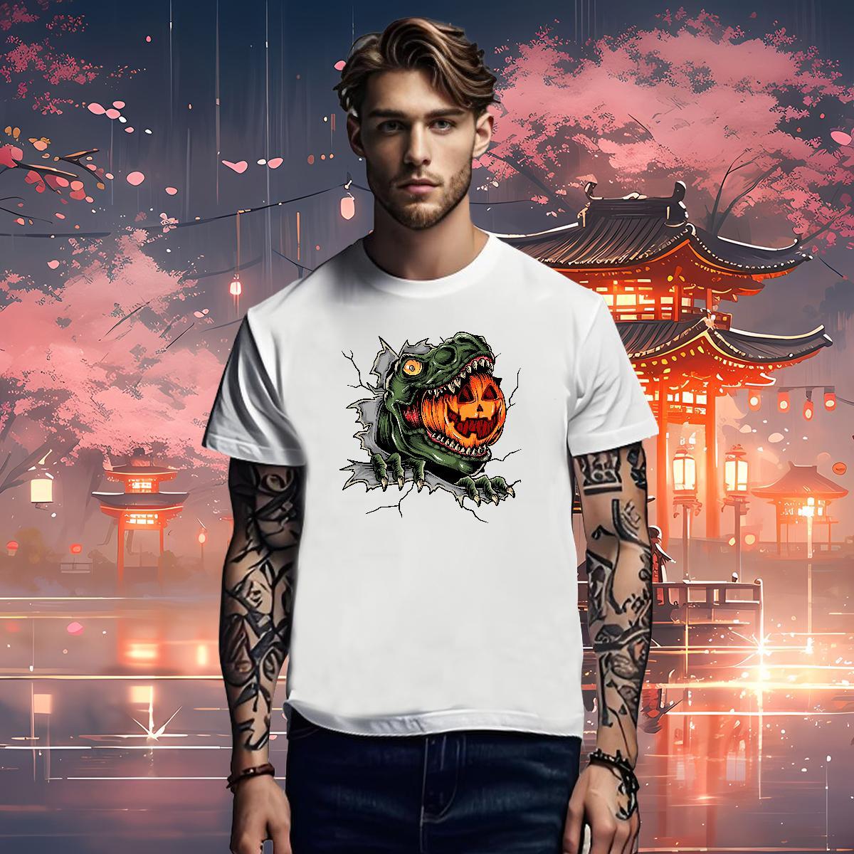 Classic Casual Tshirt for Man Woman pumpkin Daily Outfit 100% Cotton 230g Top Tees Round Neck Short Sleeve Popular Men T Shirts Customized