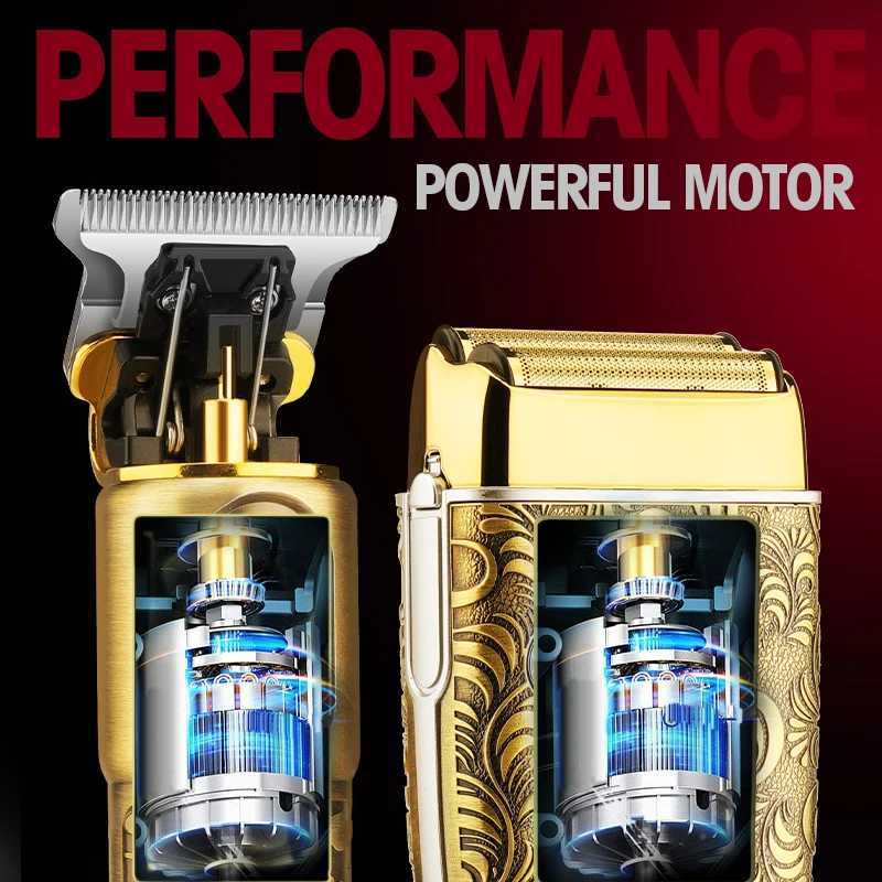 New All Metal Oil Head Hair Trimmer for Mens Retro Bald Hair Cutting Set Multi functional Electric Shaver Beauty Kit W240819