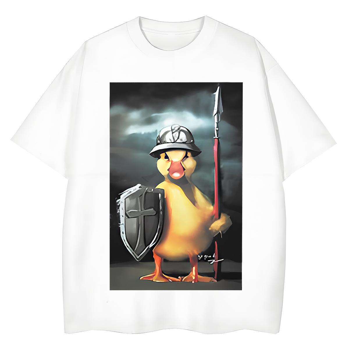 Wholesale Tshirt for Man Woman duck Home Outdoor 230g 100% Cotton Tees Shirts Pure Cotton Loose Fit Man T Shirts DIY Logo Oversized