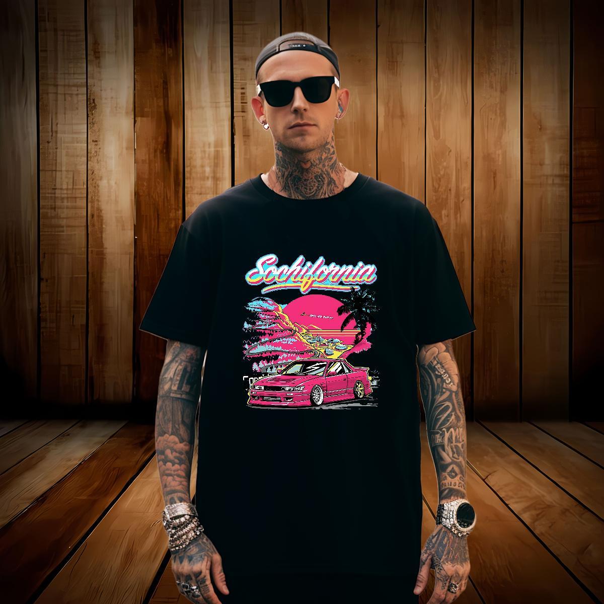 Brand car T shirt Daily Outfit Men Tops Tees 100% Cotton 230g New Pure Cotton Oversized Tee Shirt