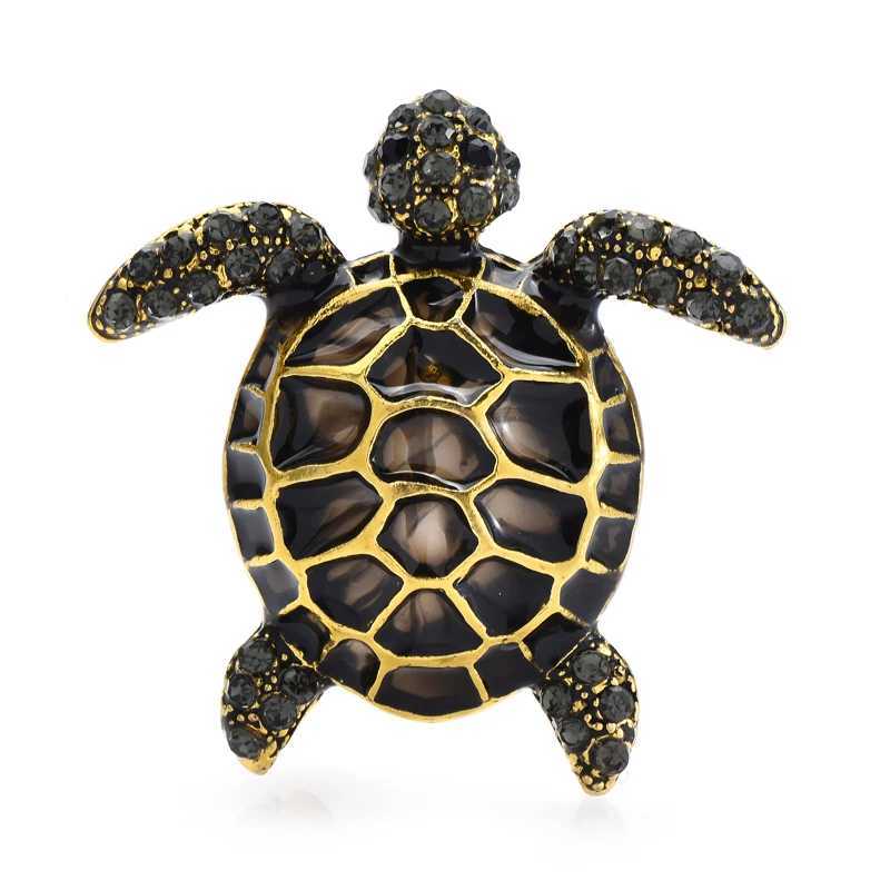 Wuli baby enamel turtle chest suitable for womens cute 3-color animal party casual chest pin gift W240815