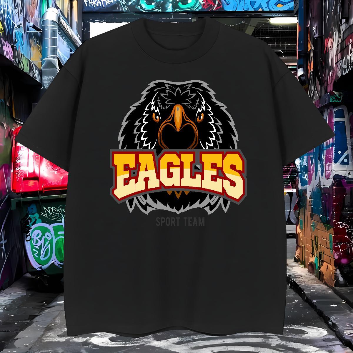 Soft T-Shirts for Men eagle Round Neck Short Sleeve Casual Beach Custom Print Oversized 100% Cotton 230g Tshirt for Man Woman Brand Tops Tees
