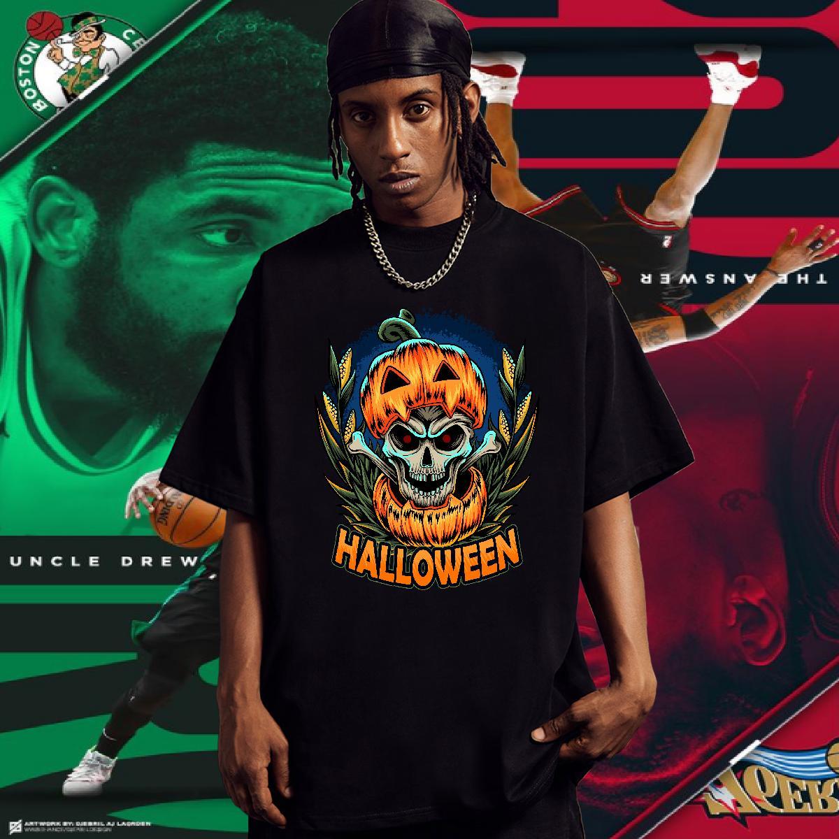 Comfortable T Shirts Men halloween Breathable Crew Neck Beach Plus Size Custom 100% Cotton 230g Men Tops Tees Fashion Design Tshirts
