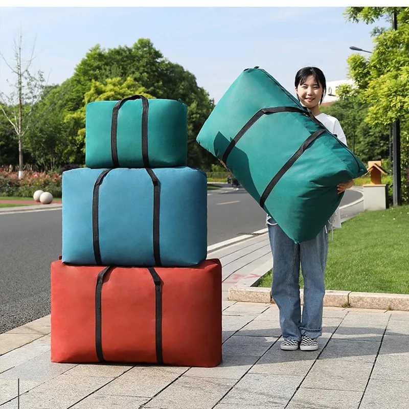 Big Capacity Storage Bag Portable Waterproof Dustproof Moistureproof Quilt Clothes Closet Under-Bed Packing Storage Organizer CL240820