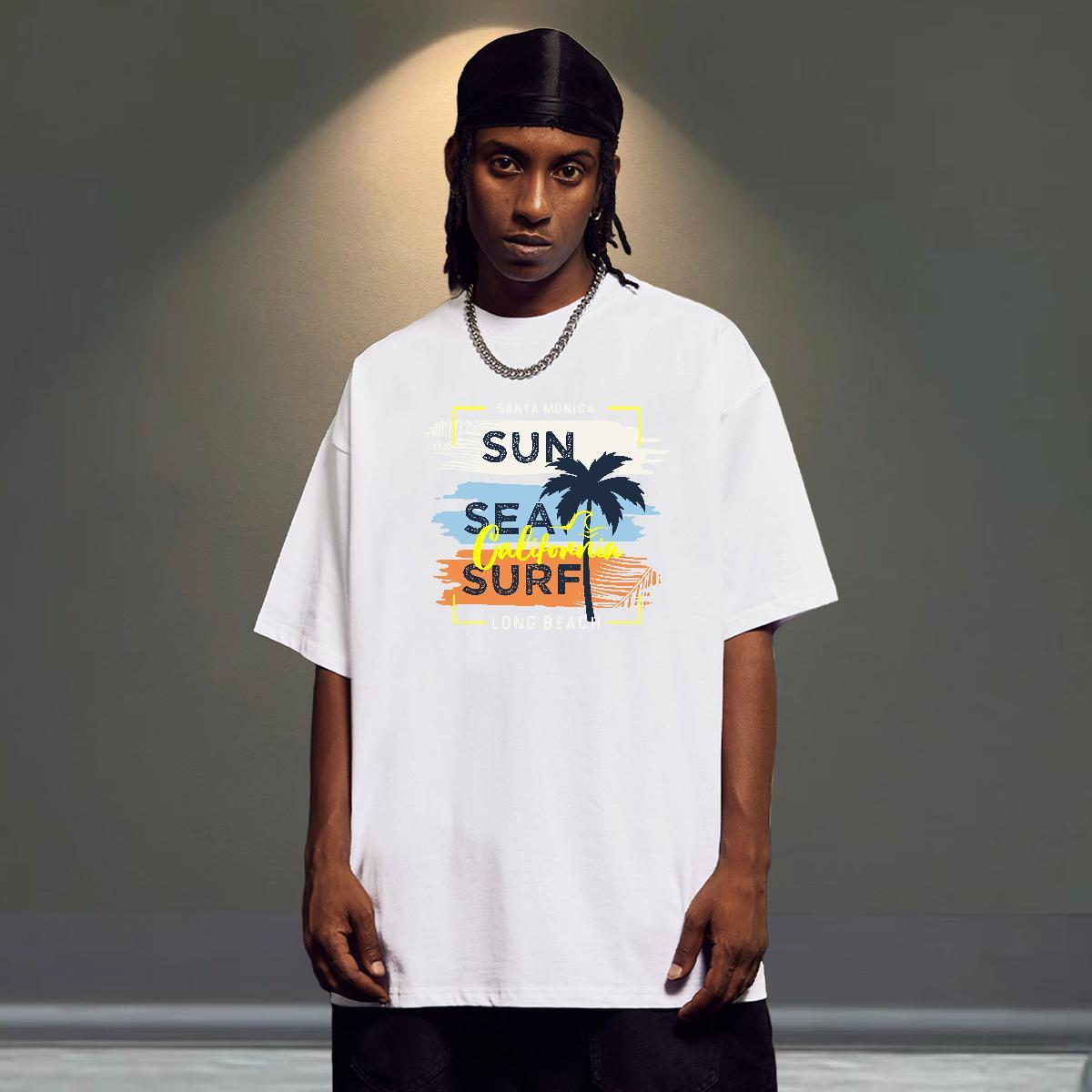 Popular Men Clothes T-Shirt Street wear Hip Hop 230g Cotton Graphic Breathable Crew Neck letter T-Shirts for Men Stylist Polos