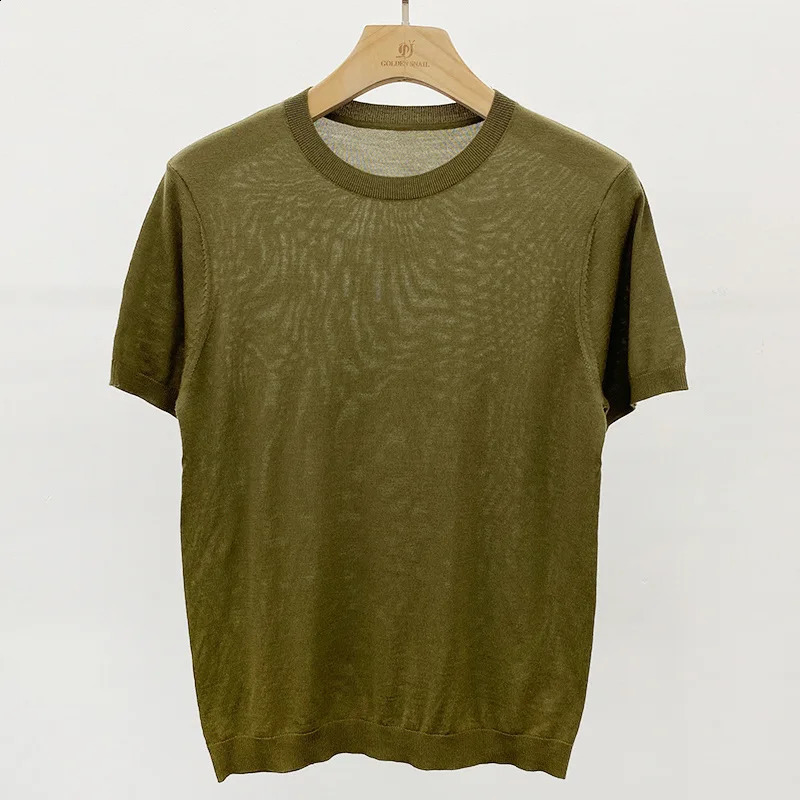 100 cotton summer short sleeved fashionable Tshirt mens black top 240819