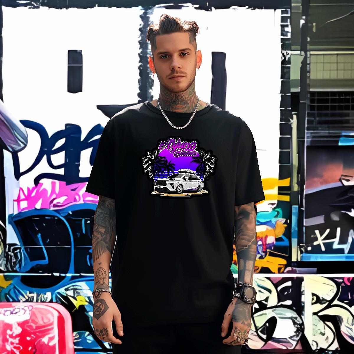 TOP Quality beach Mens T Shirts Sports Casual Mens Tshirts 230g Pure Cotton Factory Direct Round Neck Short Sleeve Floral Print Clothes